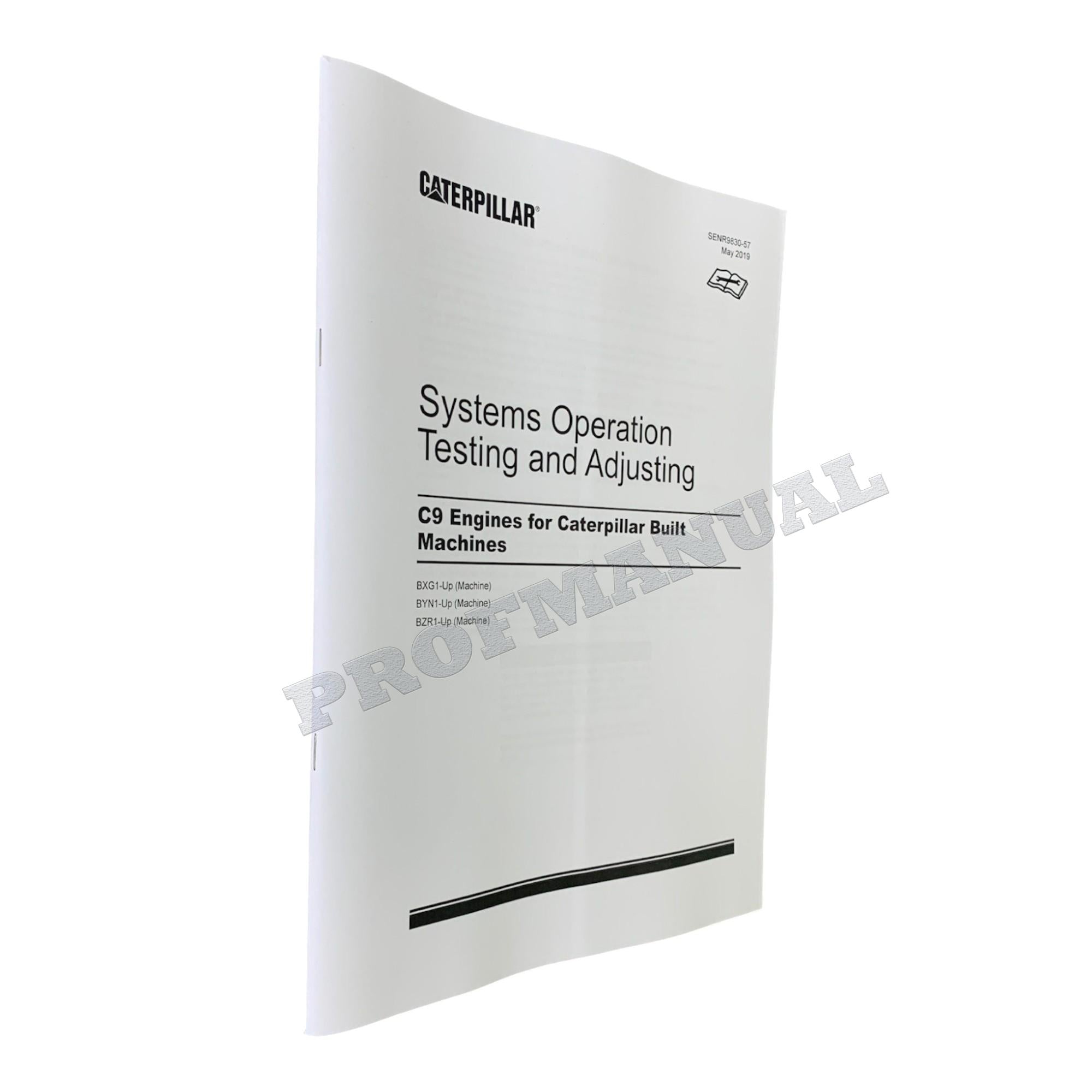 Caterpillar C9 Engine Operation Adjusting Disassem Assem FULL Service Manual *Send S.N.