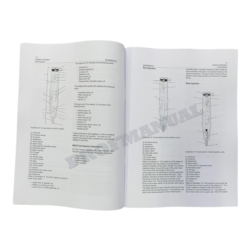 Caterpillar C9 Engine Operation Adjusting Disassem Assem FULL Service Manual *Send S.N.