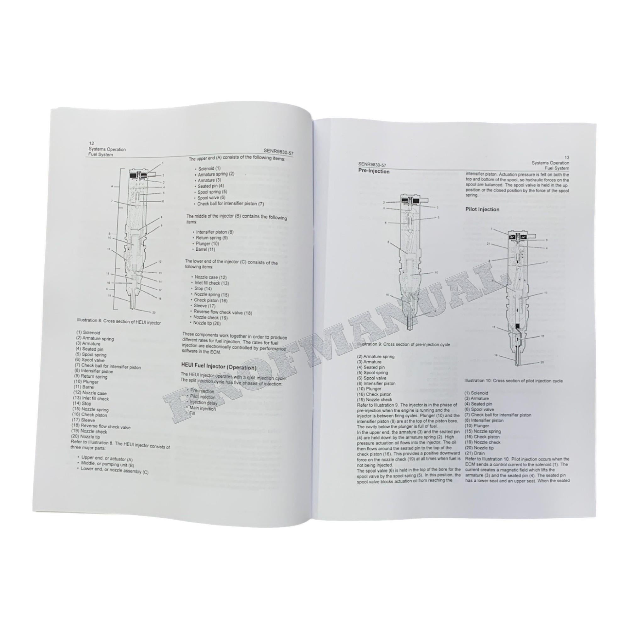 Caterpillar C9 Engine Operation Adjusting Disassem Assem FULL Service Manual *Send S.N.