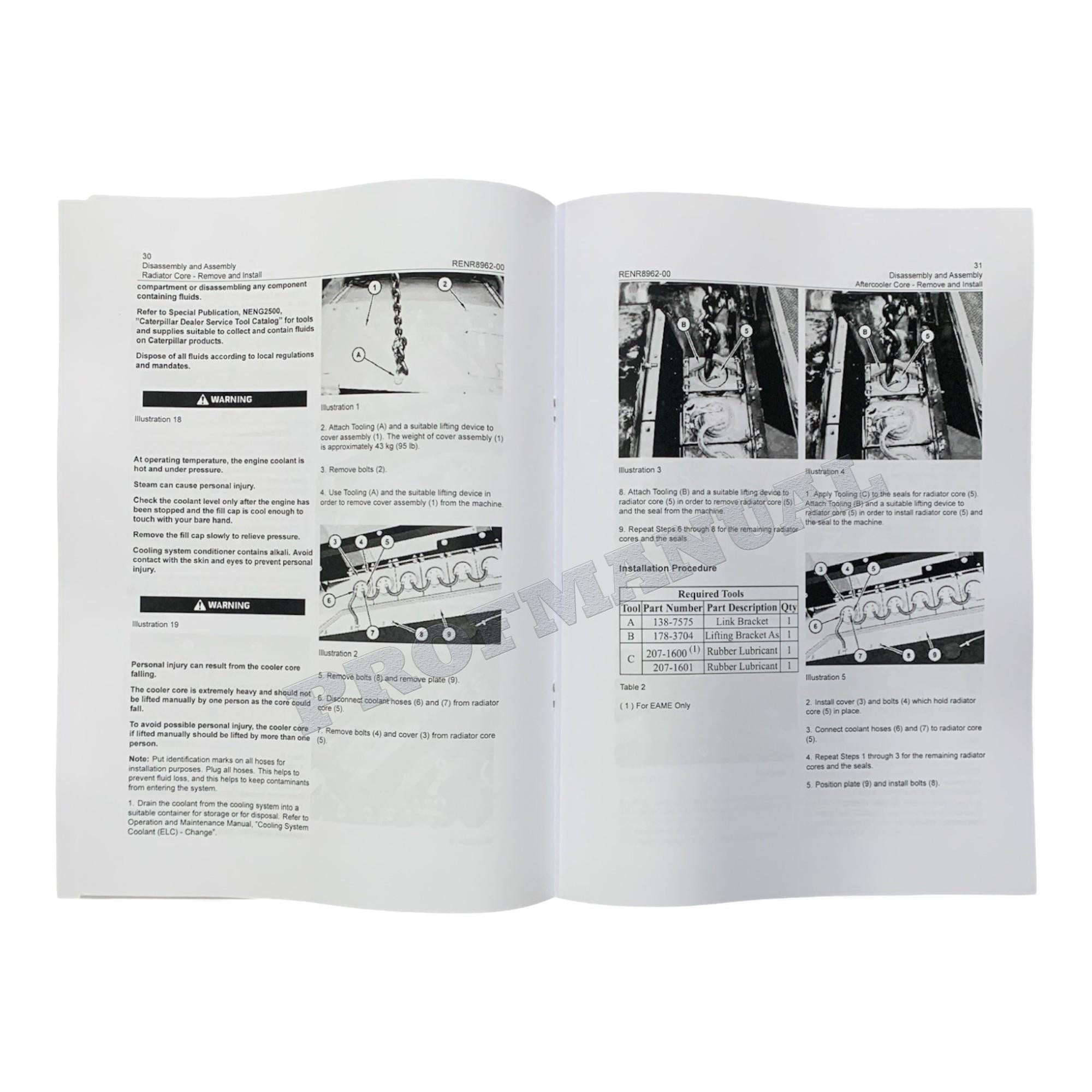 Caterpillar C9 Engine Operation Adjusting Disassem Assem FULL Service Manual *Send S.N.