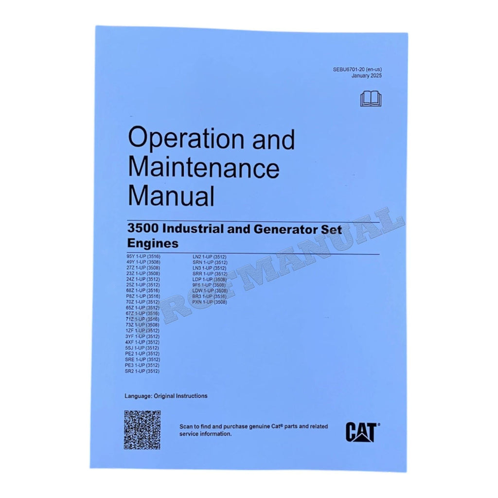 Caterpillar 3512E INDUSTRIAL ENGINE Full Service Manual *Send serial number