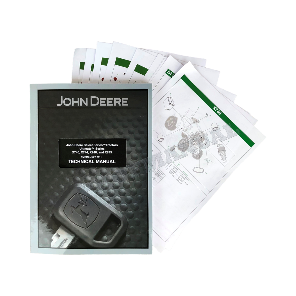 MANUAL DE SERVICIO Y REPARACIÓN DEL TRACTOR JOHN DEERE X740 X744 X748 X749 TM2350 ¡+BONIFICACIÓN! 