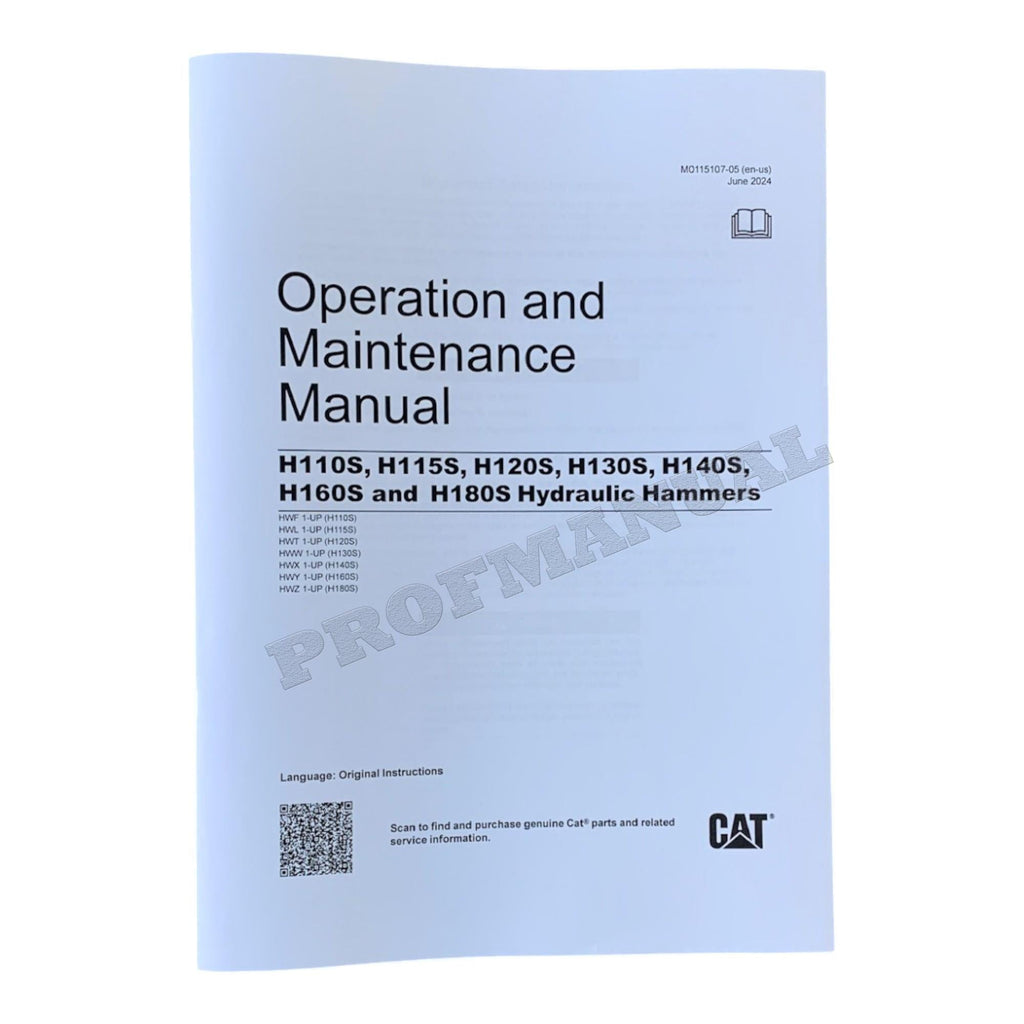 Manual de servicio del martillo hidráulico Caterpillar H115-H115S H120-H120CS H130-H130S