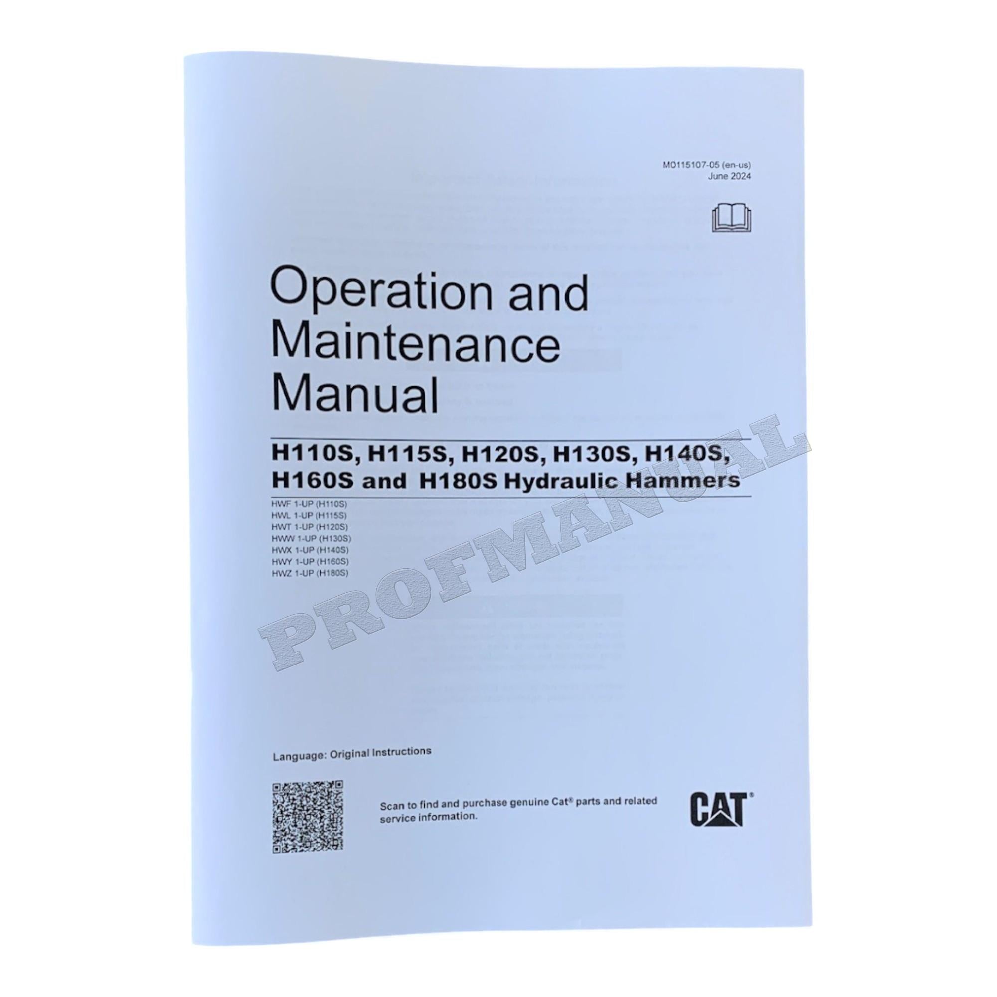Manual de servicio del martillo hidráulico Caterpillar H115-H115S H120-H120CS H130-H130S
