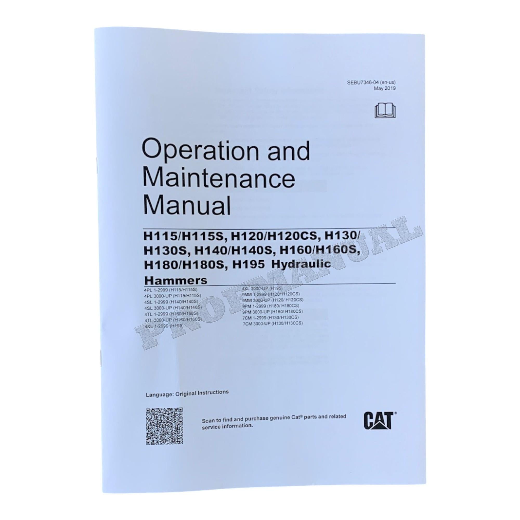 Manual de servicio del martillo hidráulico Caterpillar H115-H115S H120-H120CS H130-H130S