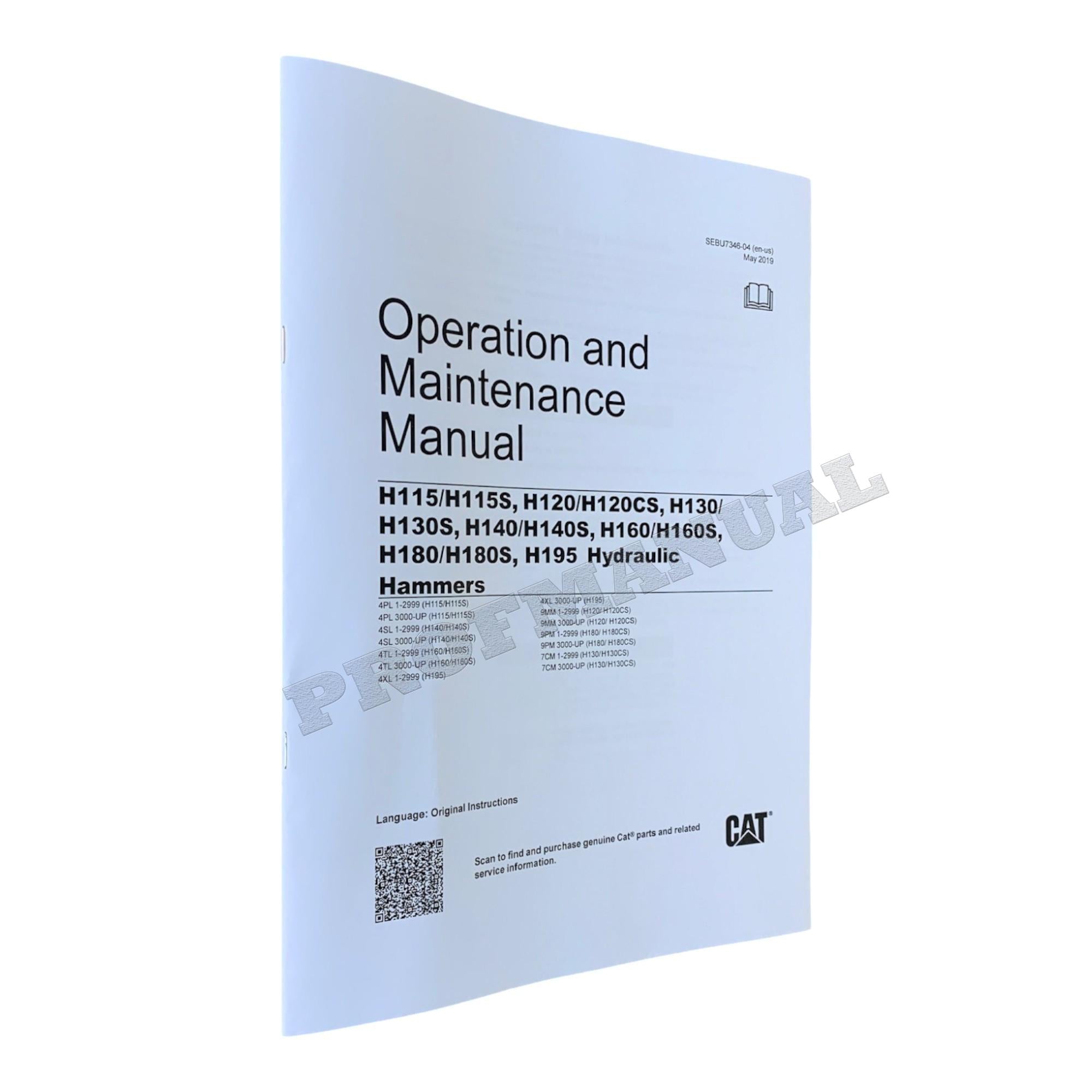 Manual de servicio del martillo hidráulico Caterpillar H115-H115S H120-H120CS H130-H130S