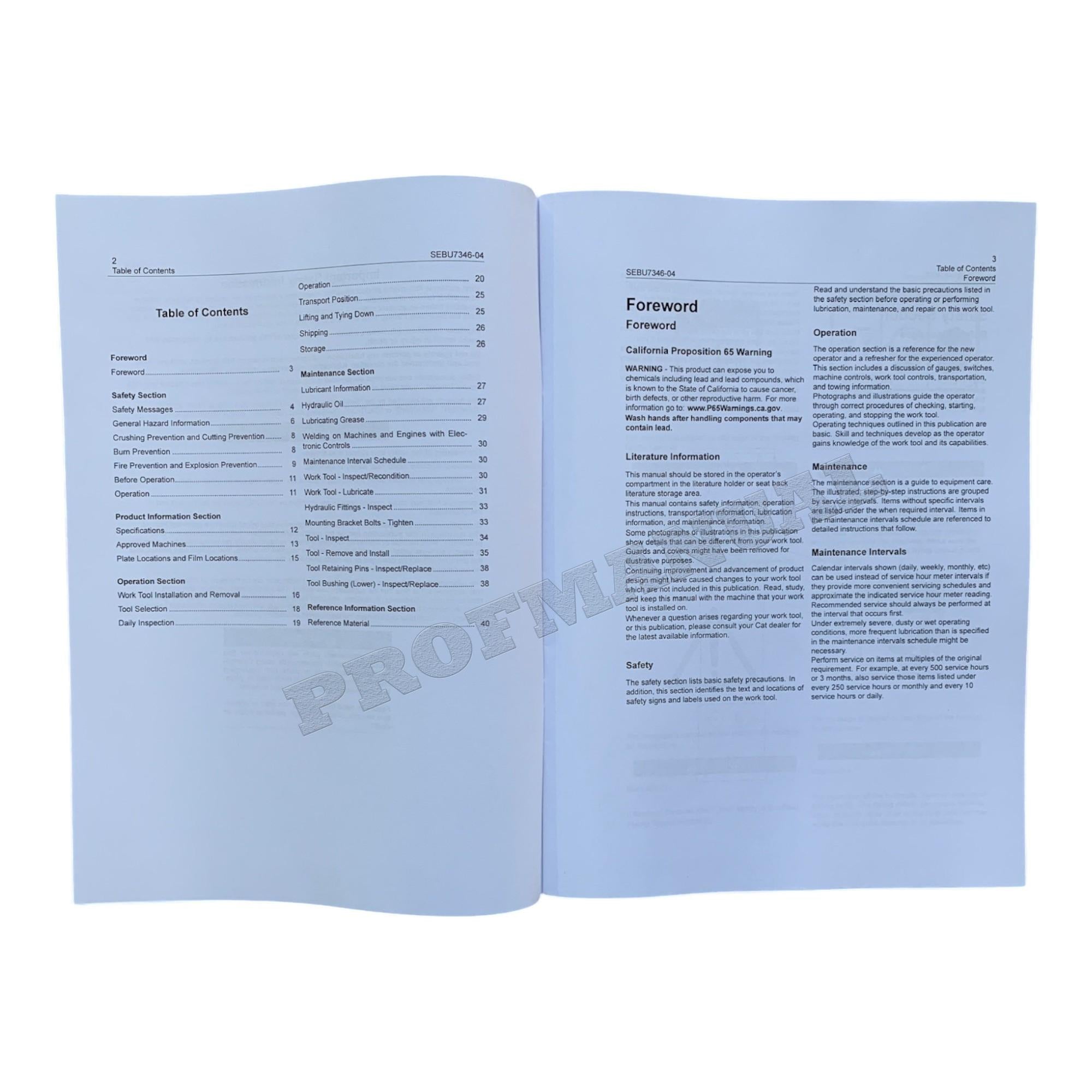 Manual de servicio del martillo hidráulico Caterpillar H115-H115S H120-H120CS H130-H130S