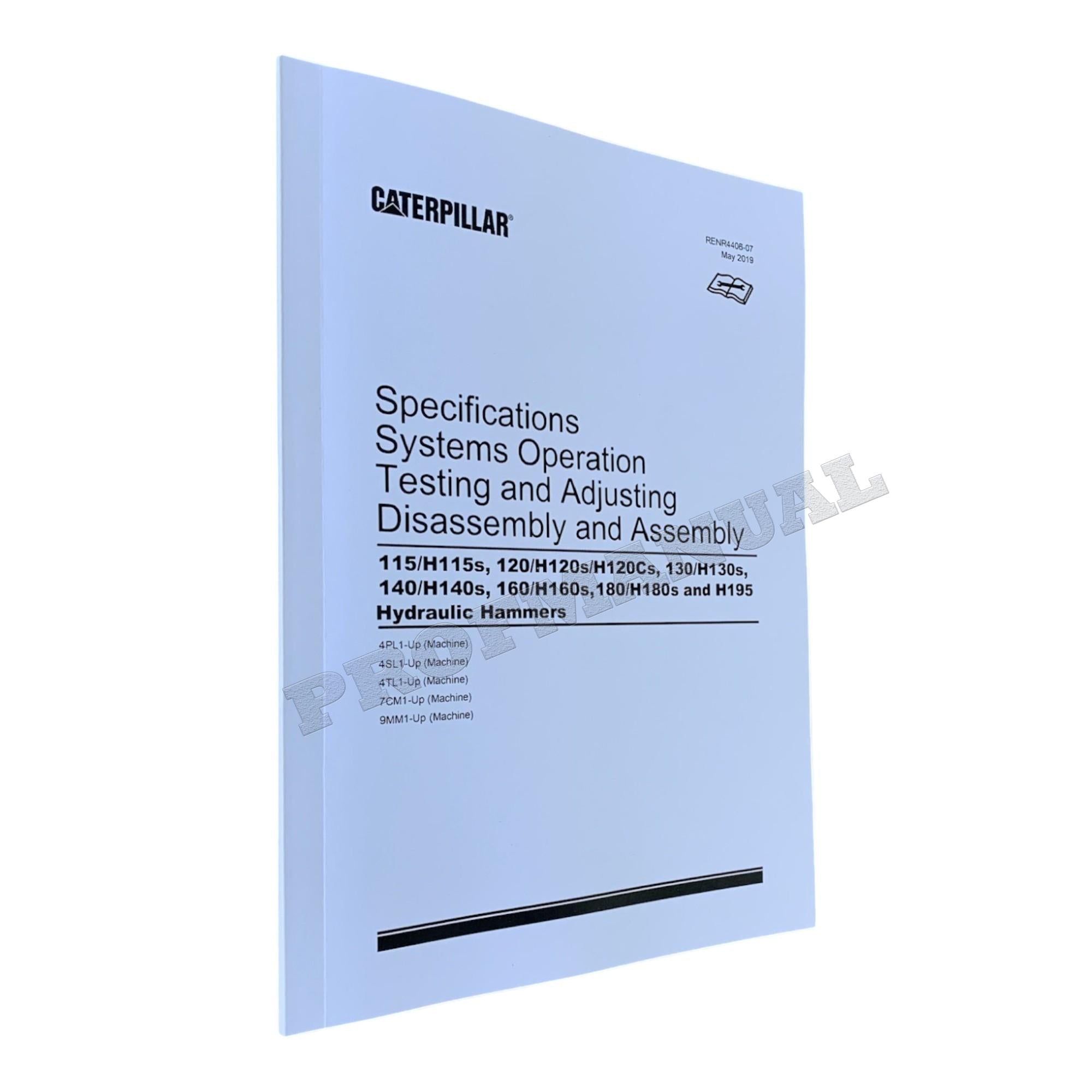 Manual de servicio del martillo hidráulico Caterpillar H115-H115S H120-H120CS H130-H130S