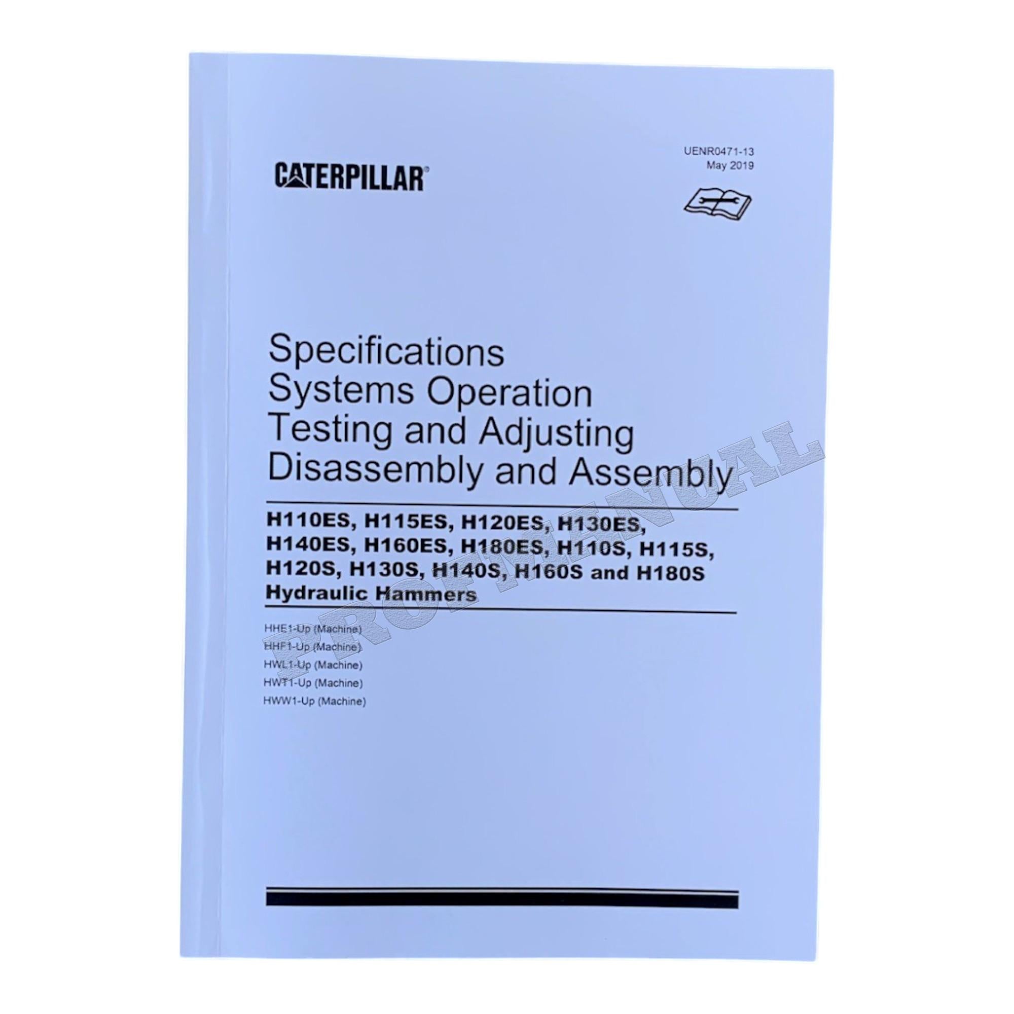 Manual de servicio del martillo hidráulico Caterpillar H115-H115S H120-H120CS H130-H130S