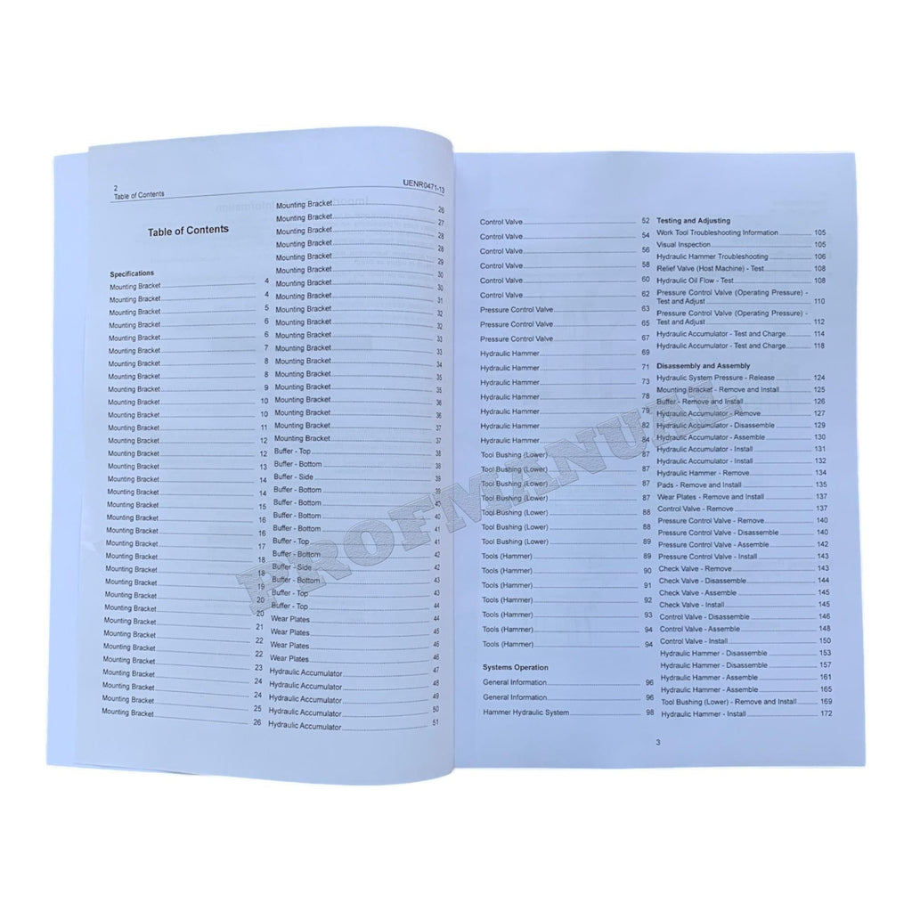 Manual de servicio del martillo hidráulico Caterpillar H115-H115S H120-H120CS H130-H130S