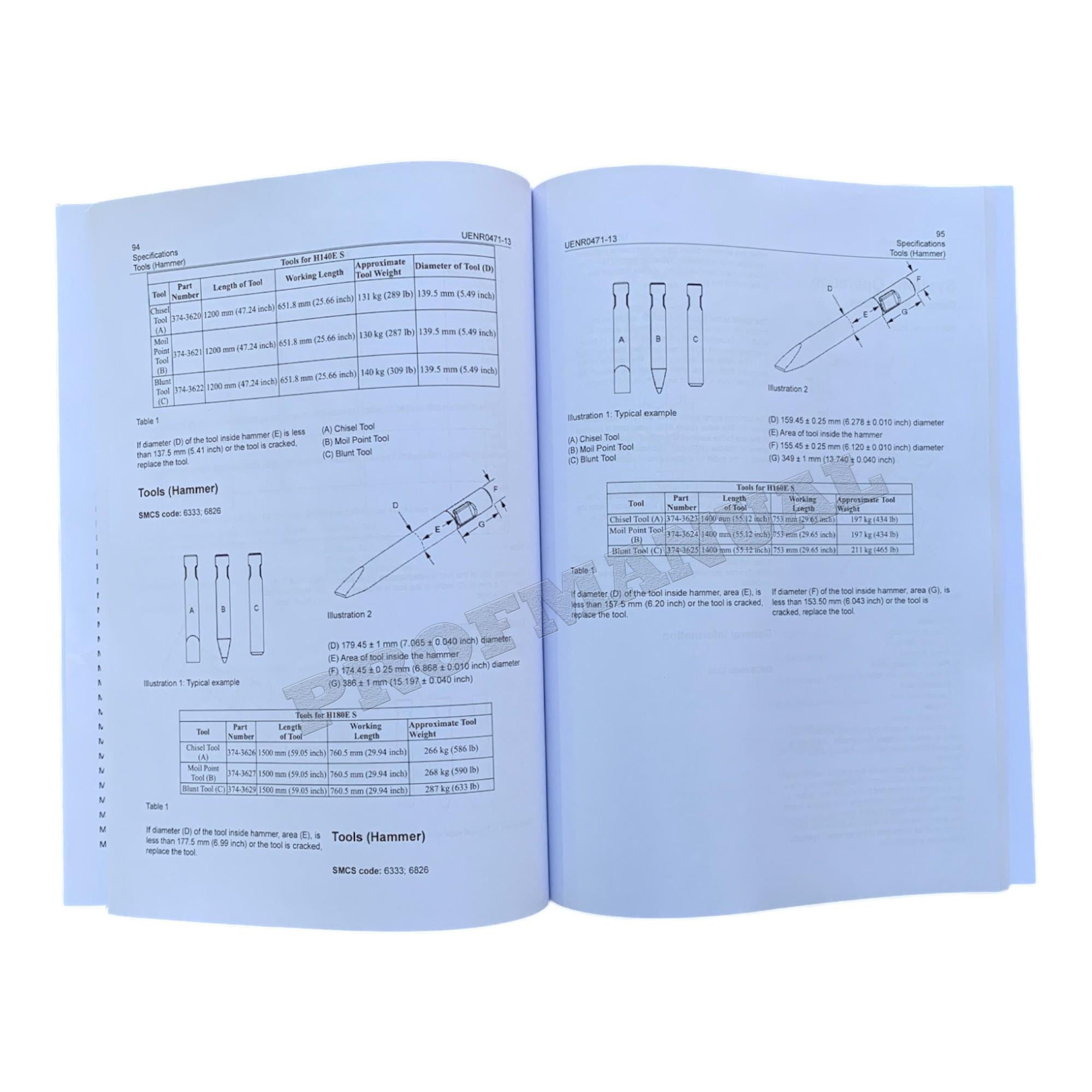 Manual de servicio del martillo hidráulico Caterpillar H115-H115S H120-H120CS H130-H130S