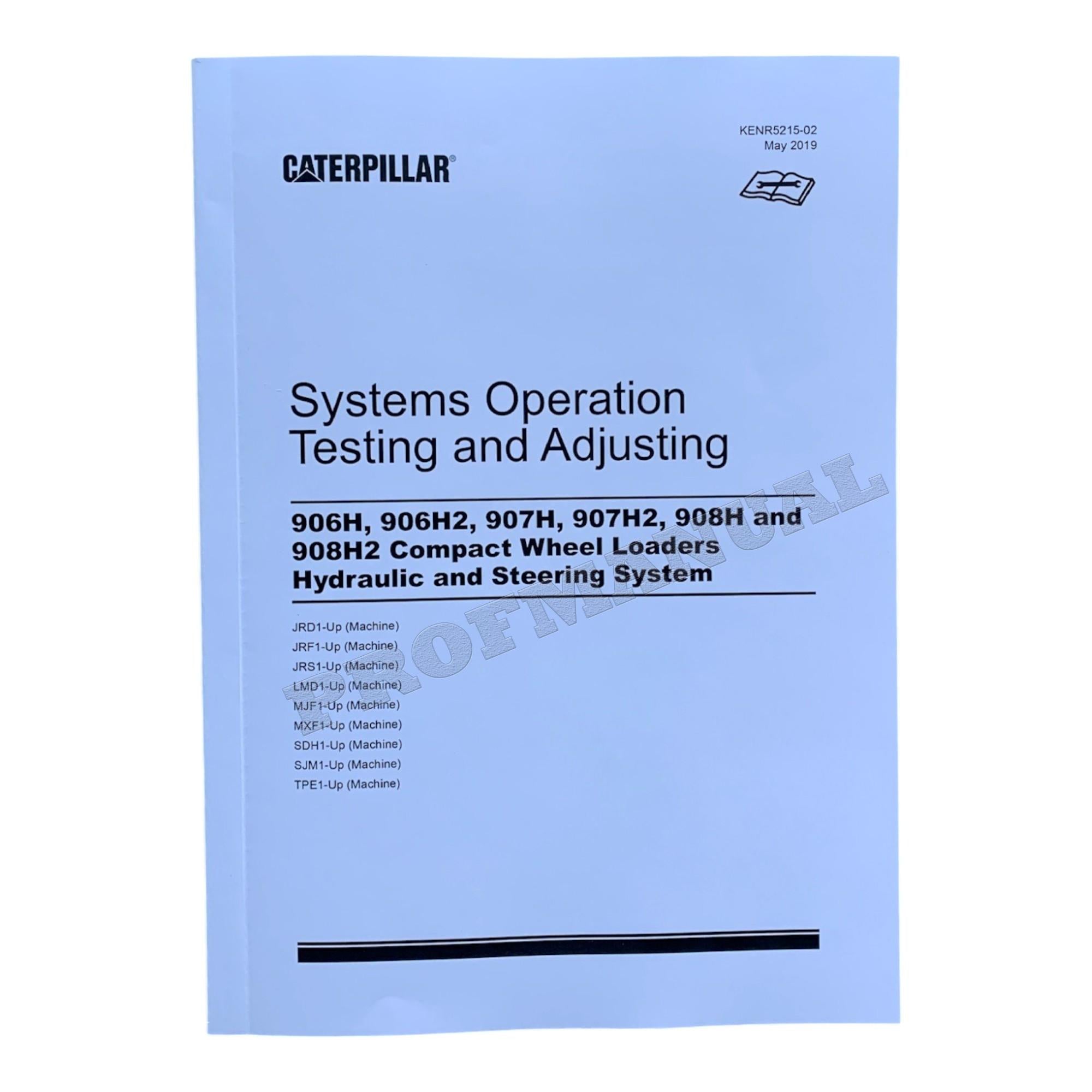 Caterpillar 906H 907H 908H Compact Wheel Loader Full Service Manual