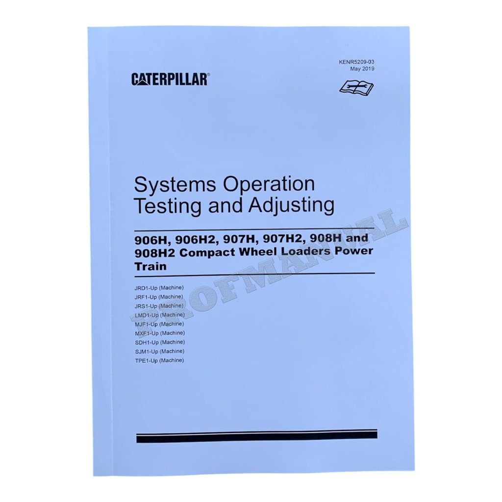 Caterpillar 906H 907H 908H Compact Wheel Loader Full Service Manual