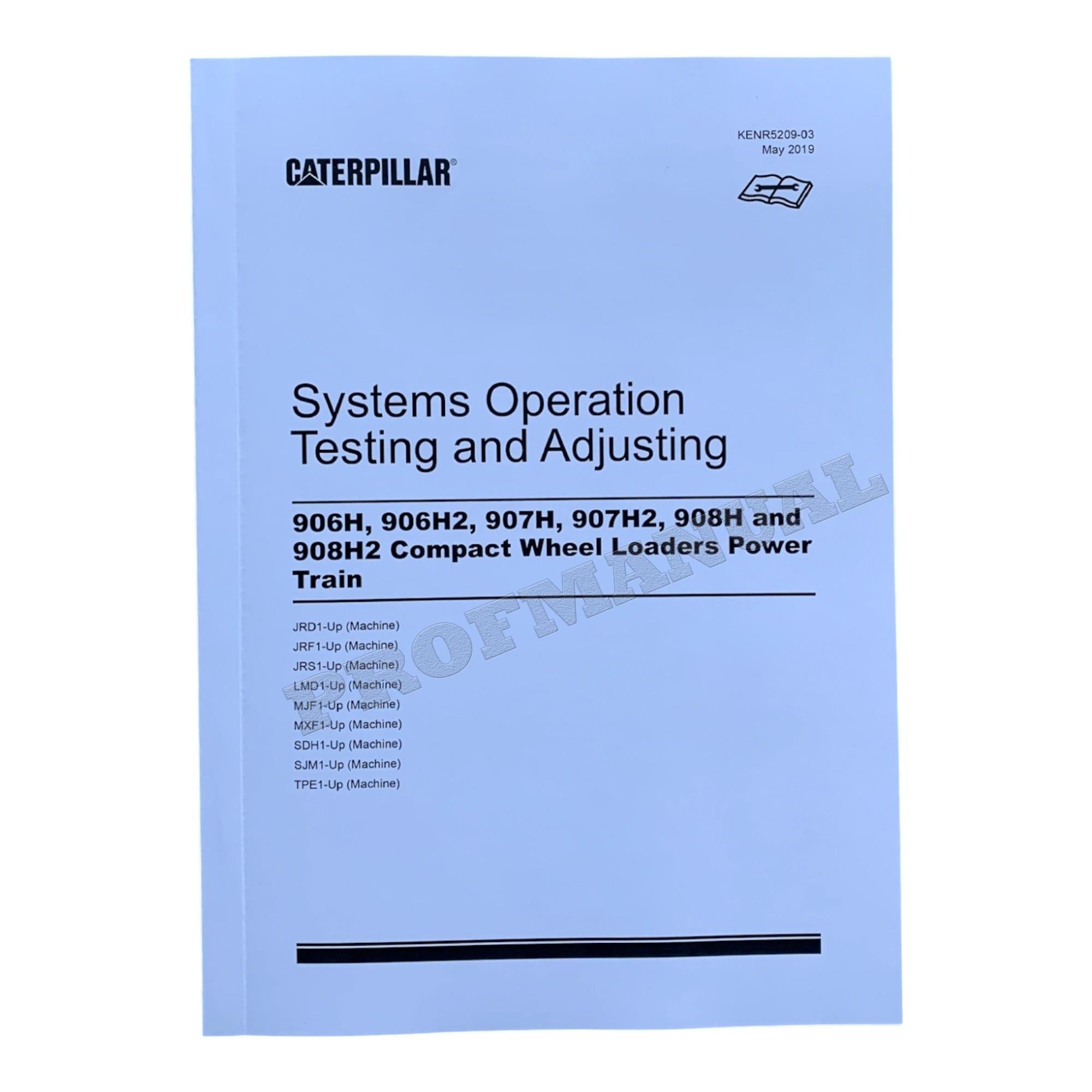 Caterpillar 906H 907H 908H Compact Wheel Loader Full Service Manual