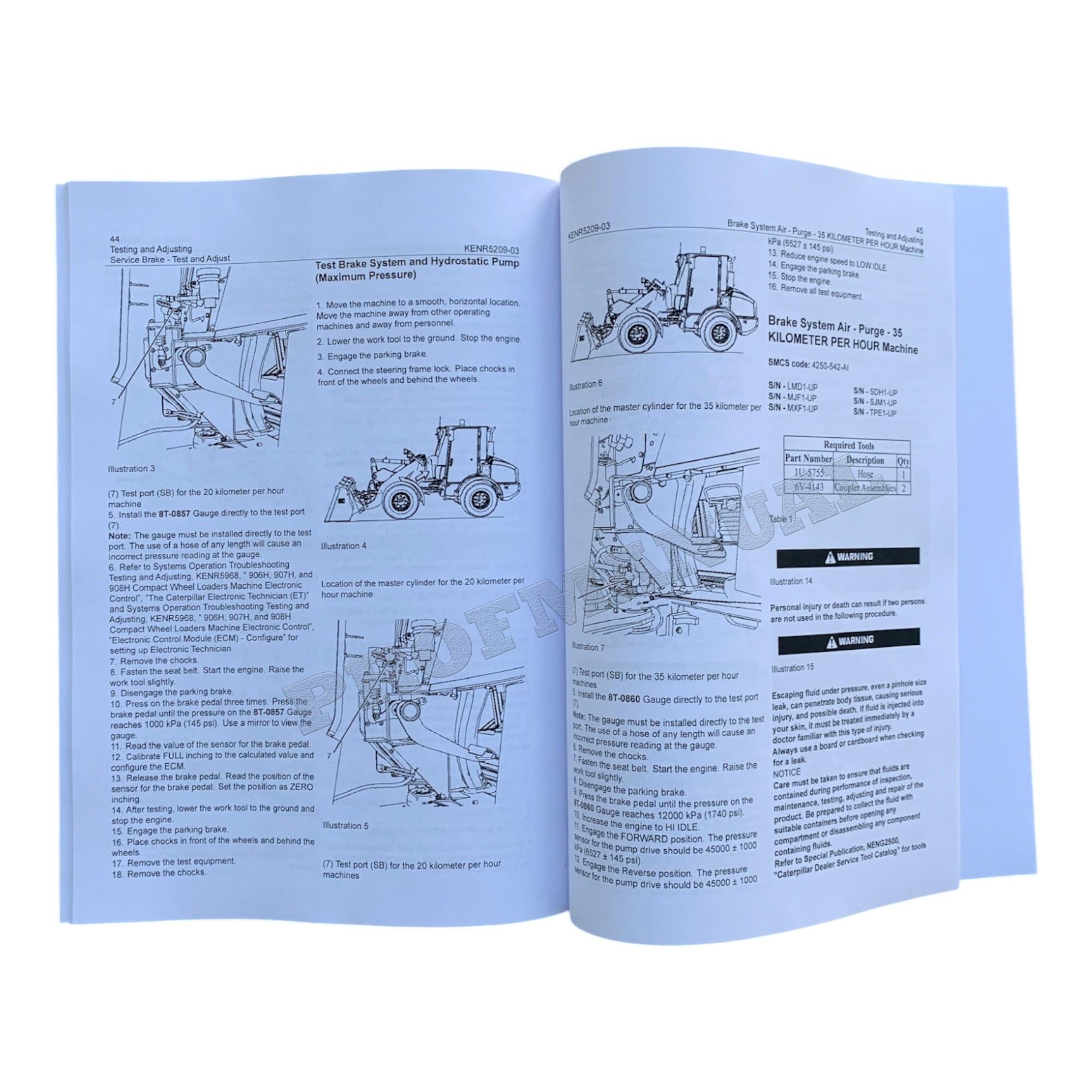 Caterpillar 906H 907H 908H Compact Wheel Loader Full Service Manual