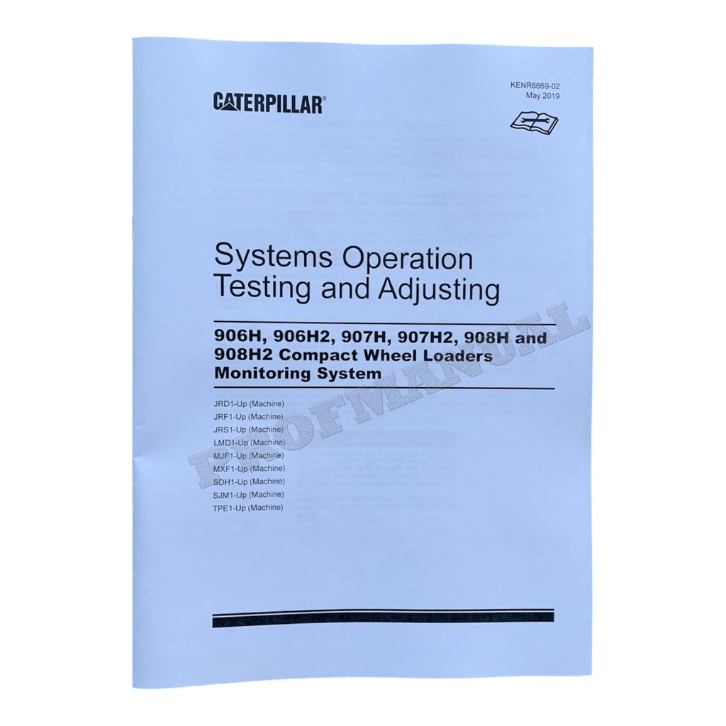 Caterpillar 906H 907H 908H Compact Wheel Loader Full Service Manual