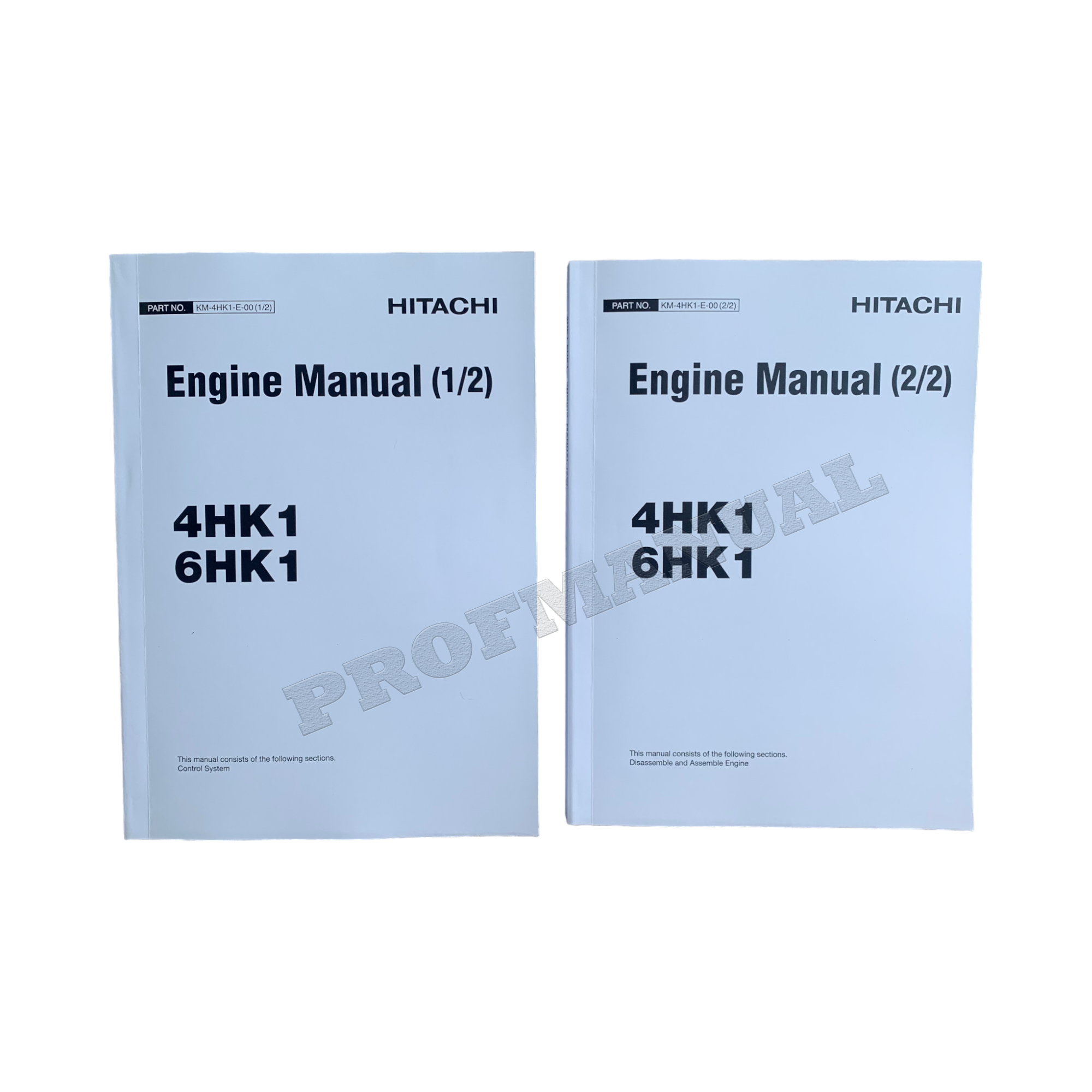 HITACHI ISUZU 4HK1 6HK1  ENGINE SERVICE MANUAL SET 2 BOOKS