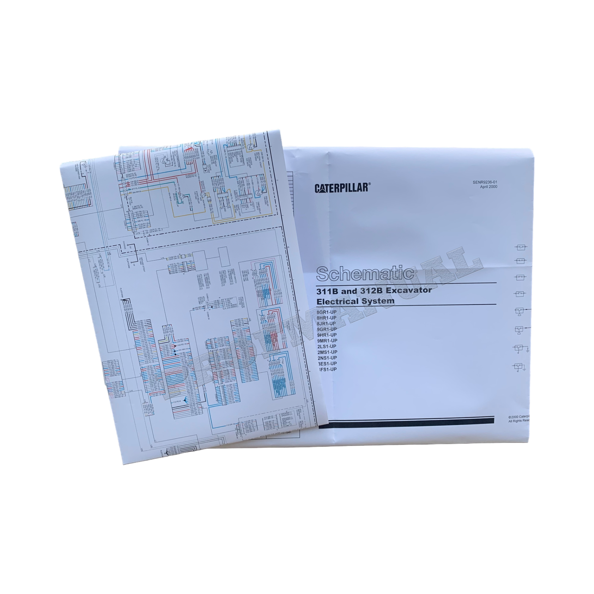 Manual de servicio del esquema eléctrico de la excavadora Caterpillar 311B 312B