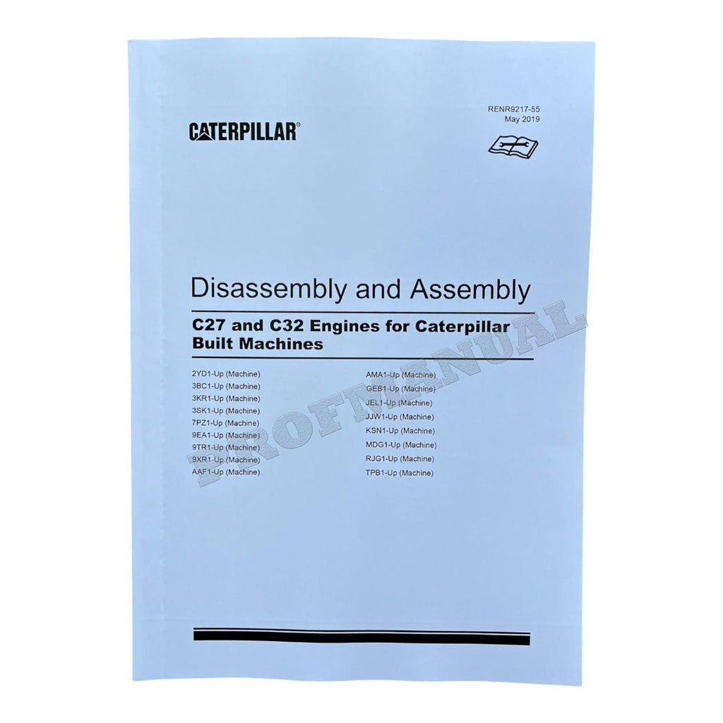 Caterpillar C27 C32 Engine Track-Type Tractor Full Service Manual *Send serial number