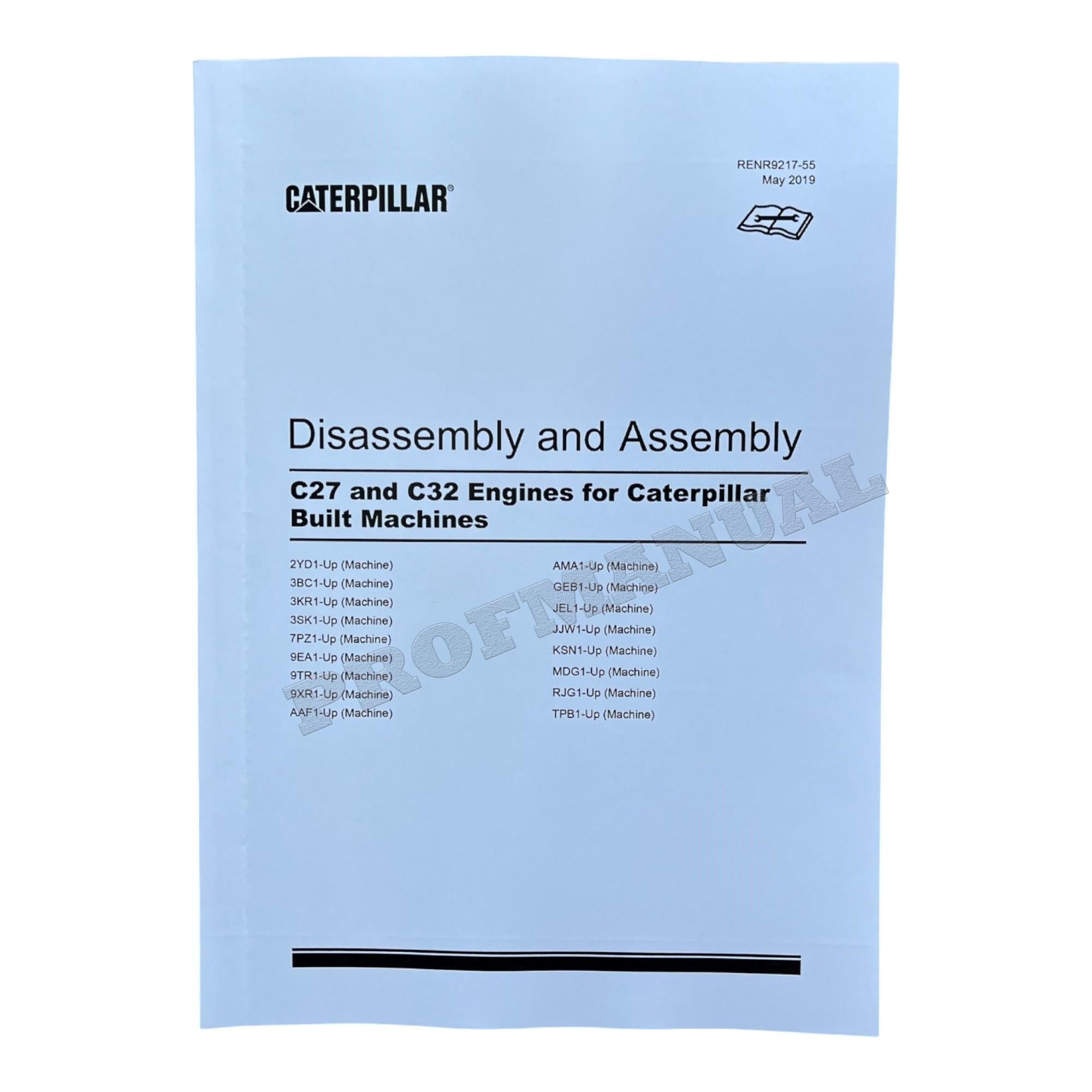 Caterpillar C27 C32 Engine Track-Type Tractor Full Service Manual *Send serial number