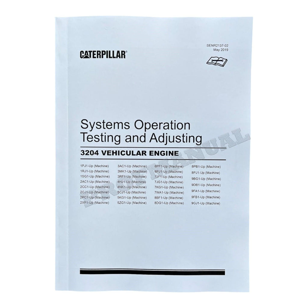 Caterpillar 3204 VEHICULAR ENGINE Full Service Manual *Send serial number