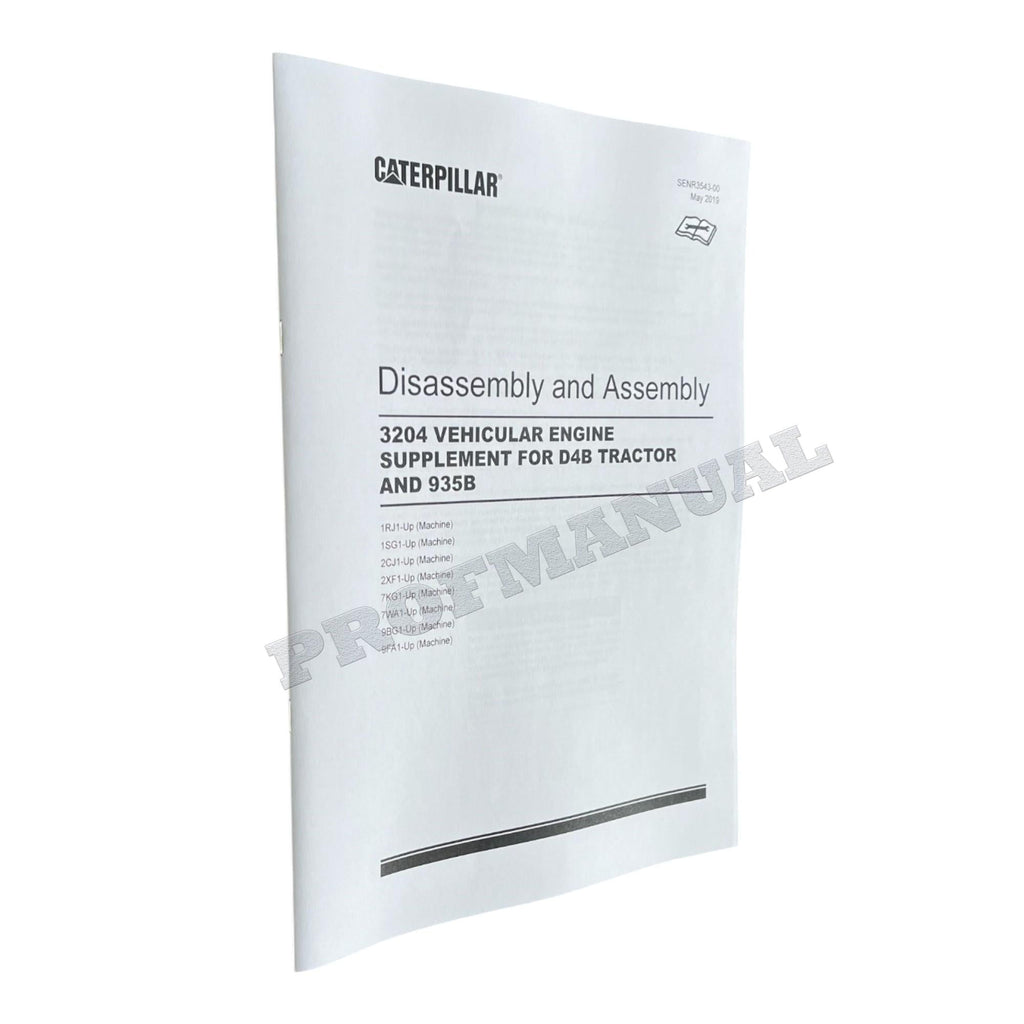 Caterpillar 3204 VEHICULAR ENGINE Full Service Manual *Send serial number