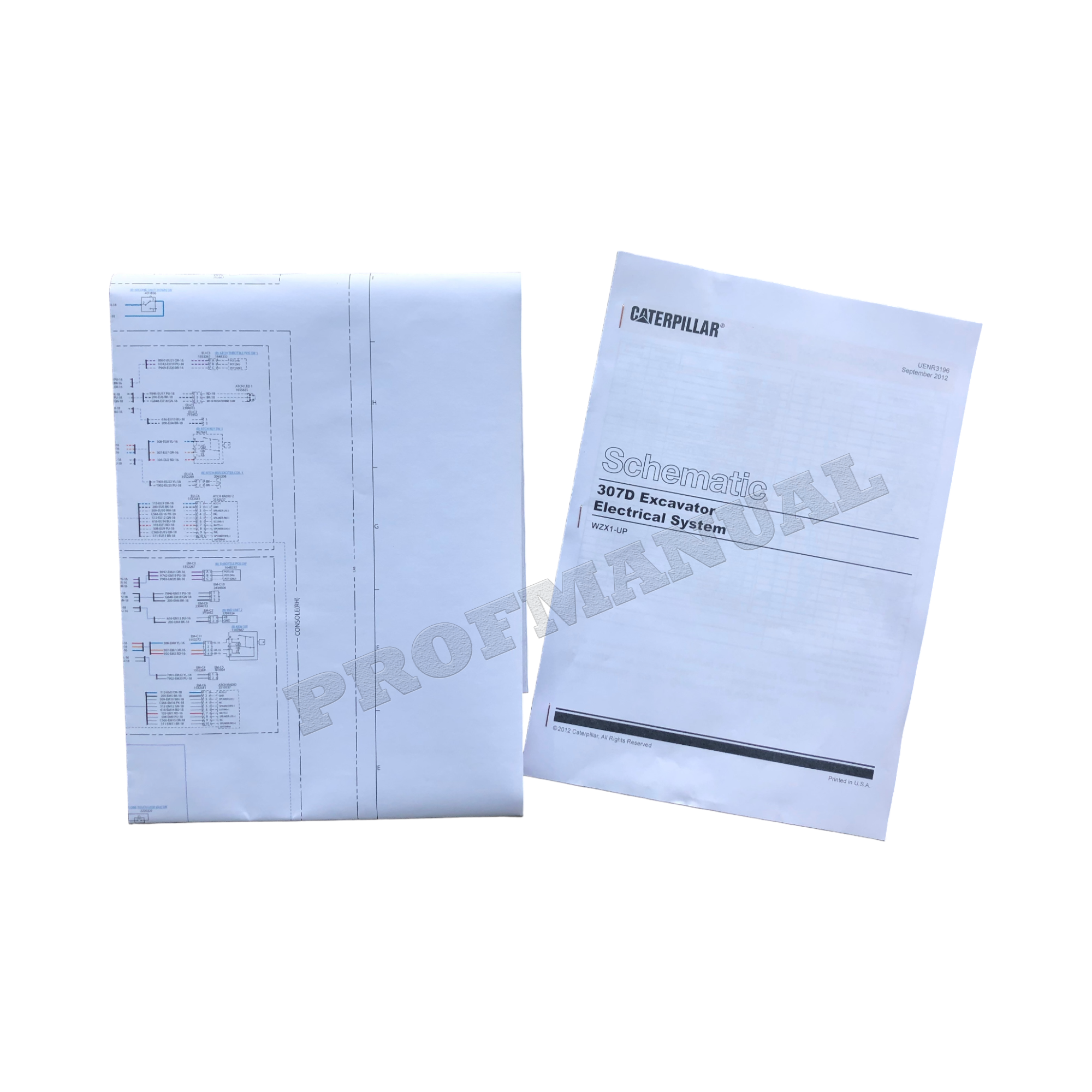 Manual de servicio esquemático del sistema eléctrico de la excavadora Caterpillar 307D
