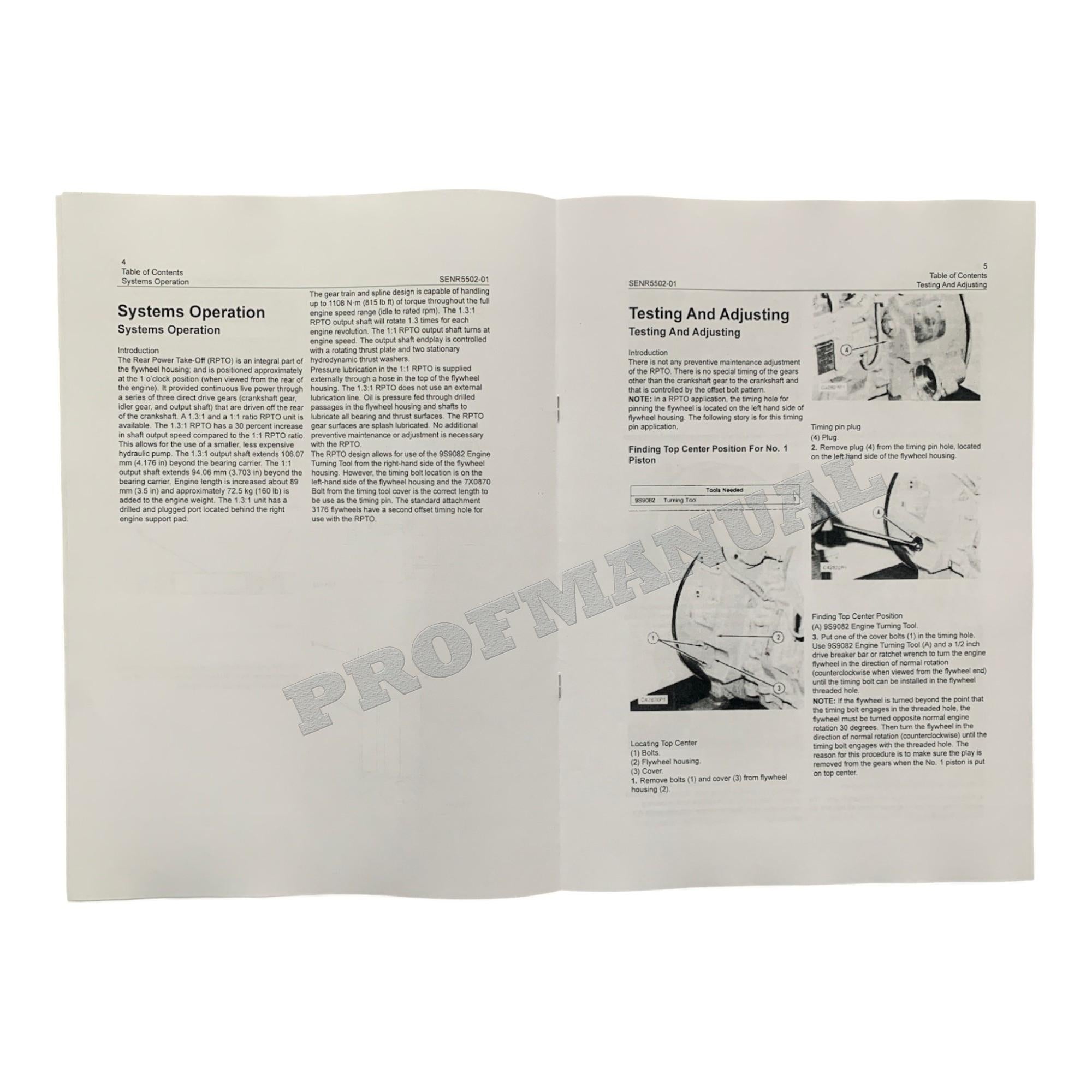 Manual de servicio completo del motor de camión Caterpillar 3176 15 libros + esquema *Enviar número de serie