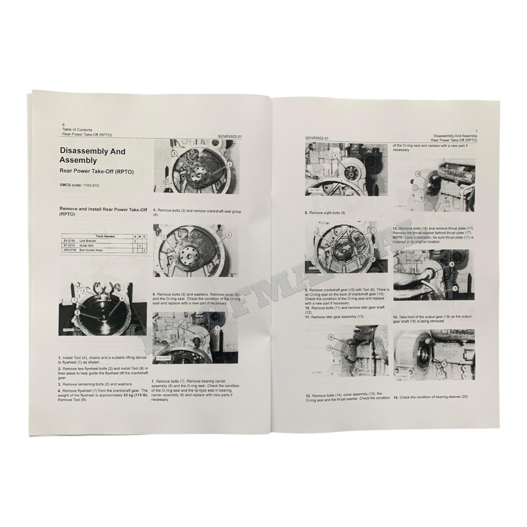 Manual de servicio completo del motor de camión Caterpillar 3176 15 libros + esquema *Enviar número de serie