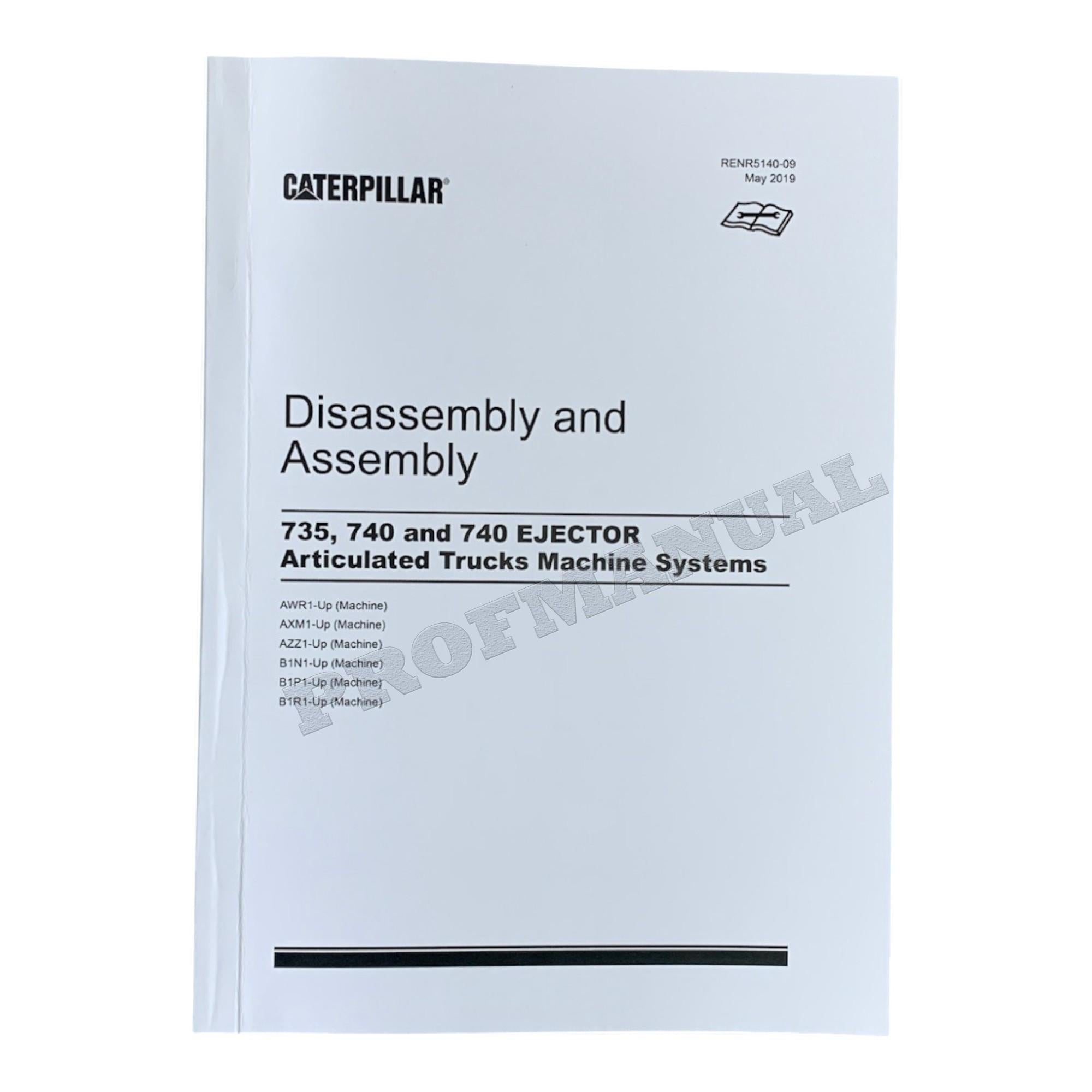 Manual de servicio del sistema de desmontaje y montaje de la máquina del camión eyector Caterpillar 735 740 740