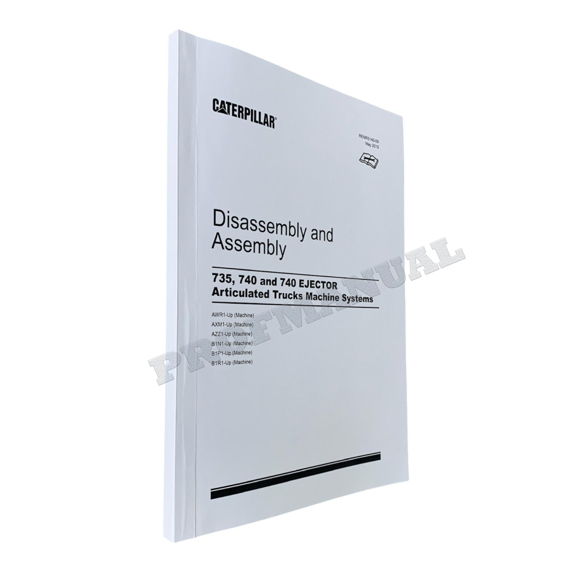 Manual de servicio del sistema de desmontaje y montaje de la máquina del camión eyector Caterpillar 735 740 740