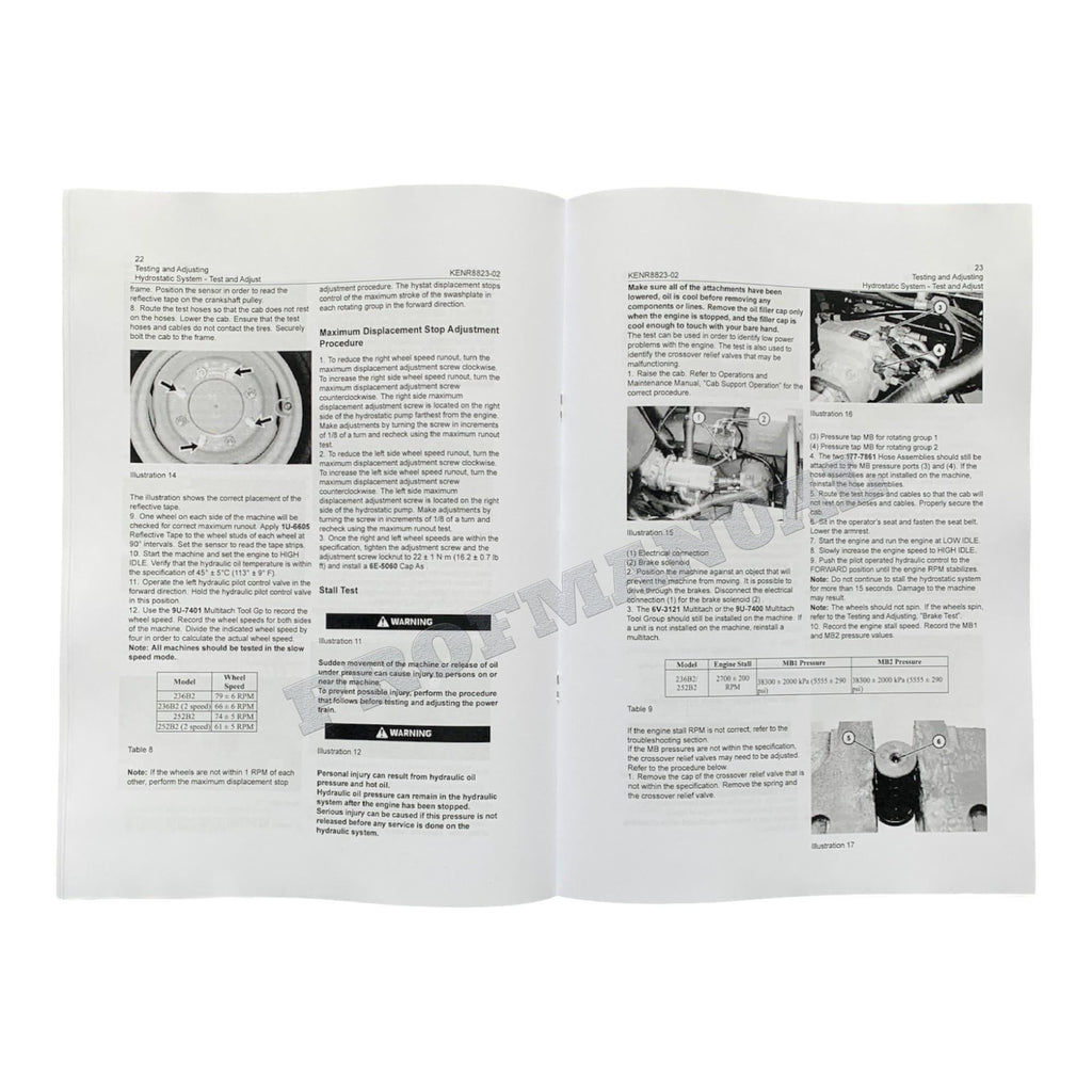Manual de servicio del minicargador Caterpillar 236B, 236B2, 246B, 252B, 252B2 y 262B