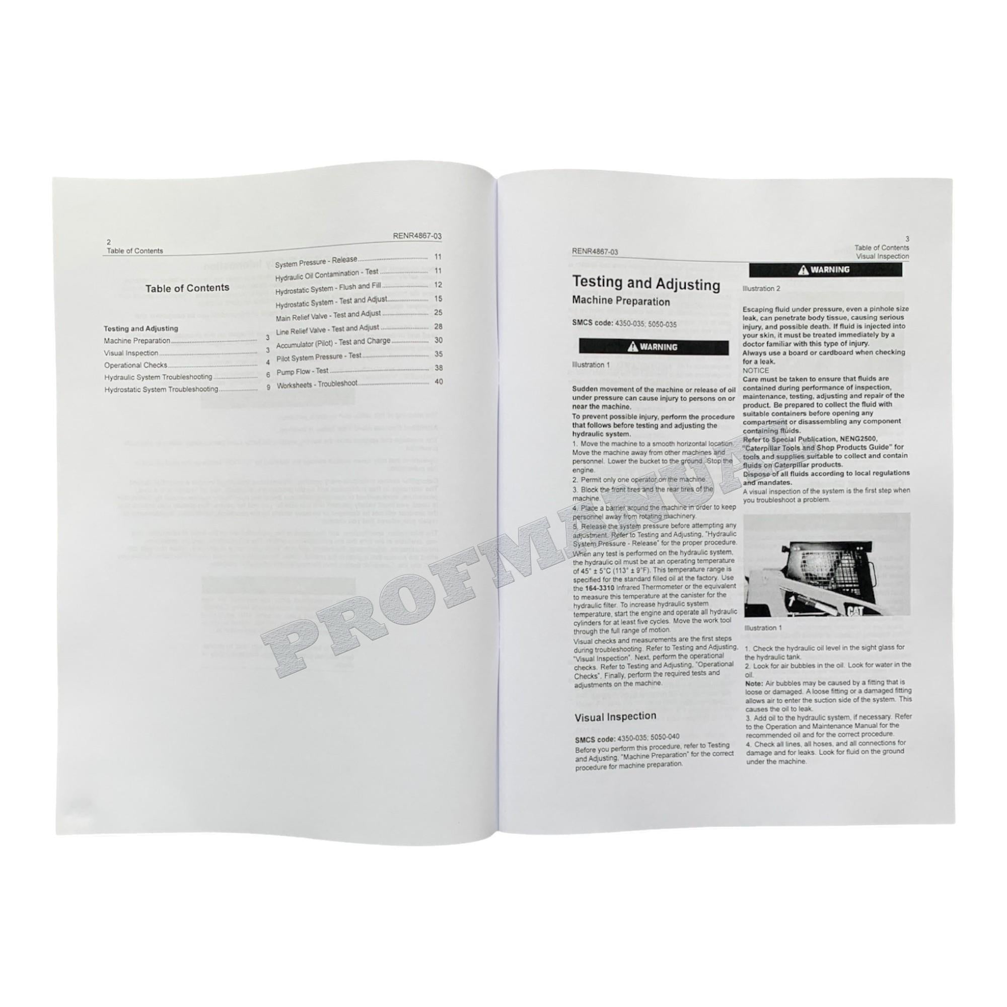 Manual de servicio del minicargador Caterpillar 236B, 236B2, 246B, 252B, 252B2 y 262B