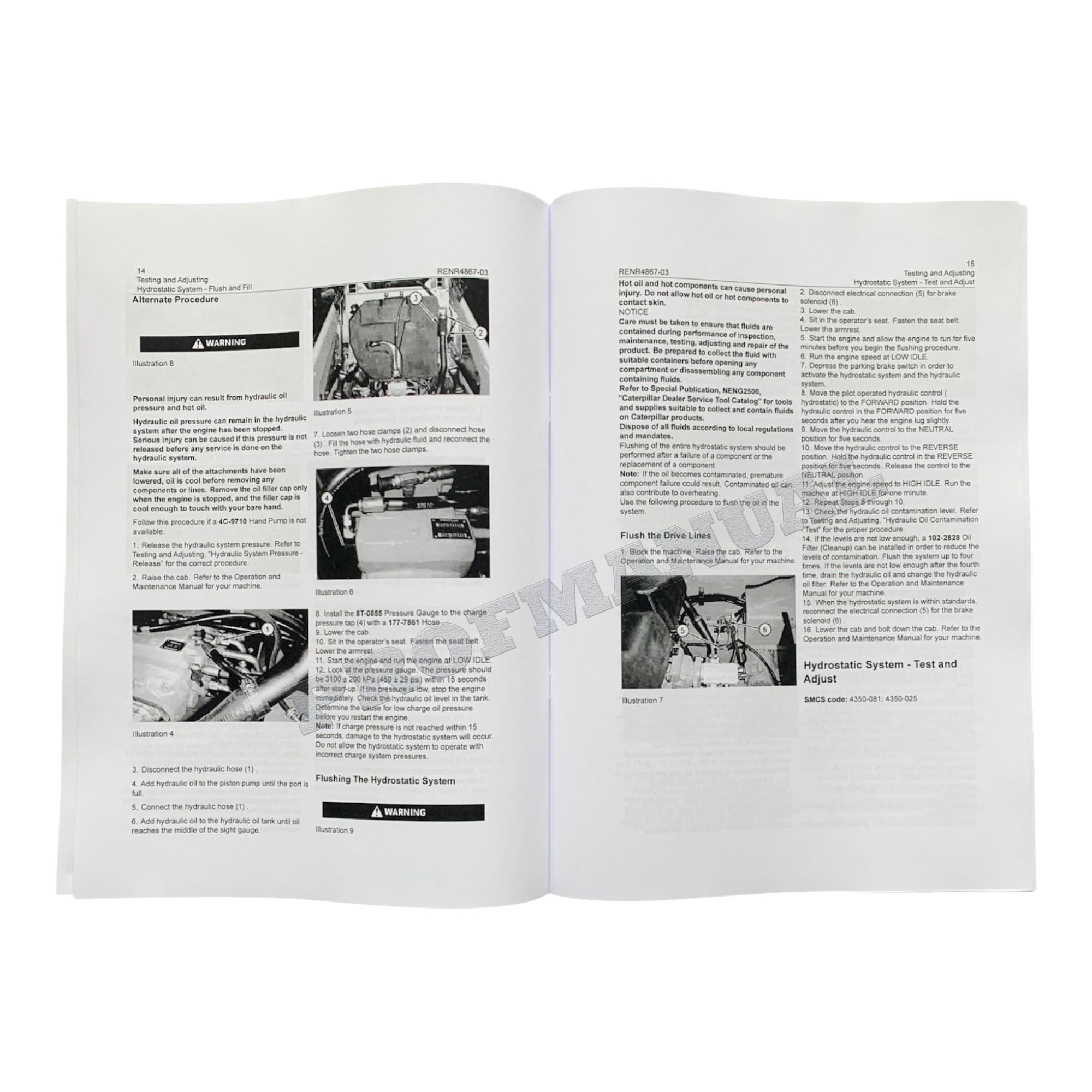 Manual de servicio del minicargador Caterpillar 236B, 236B2, 246B, 252B, 252B2 y 262B