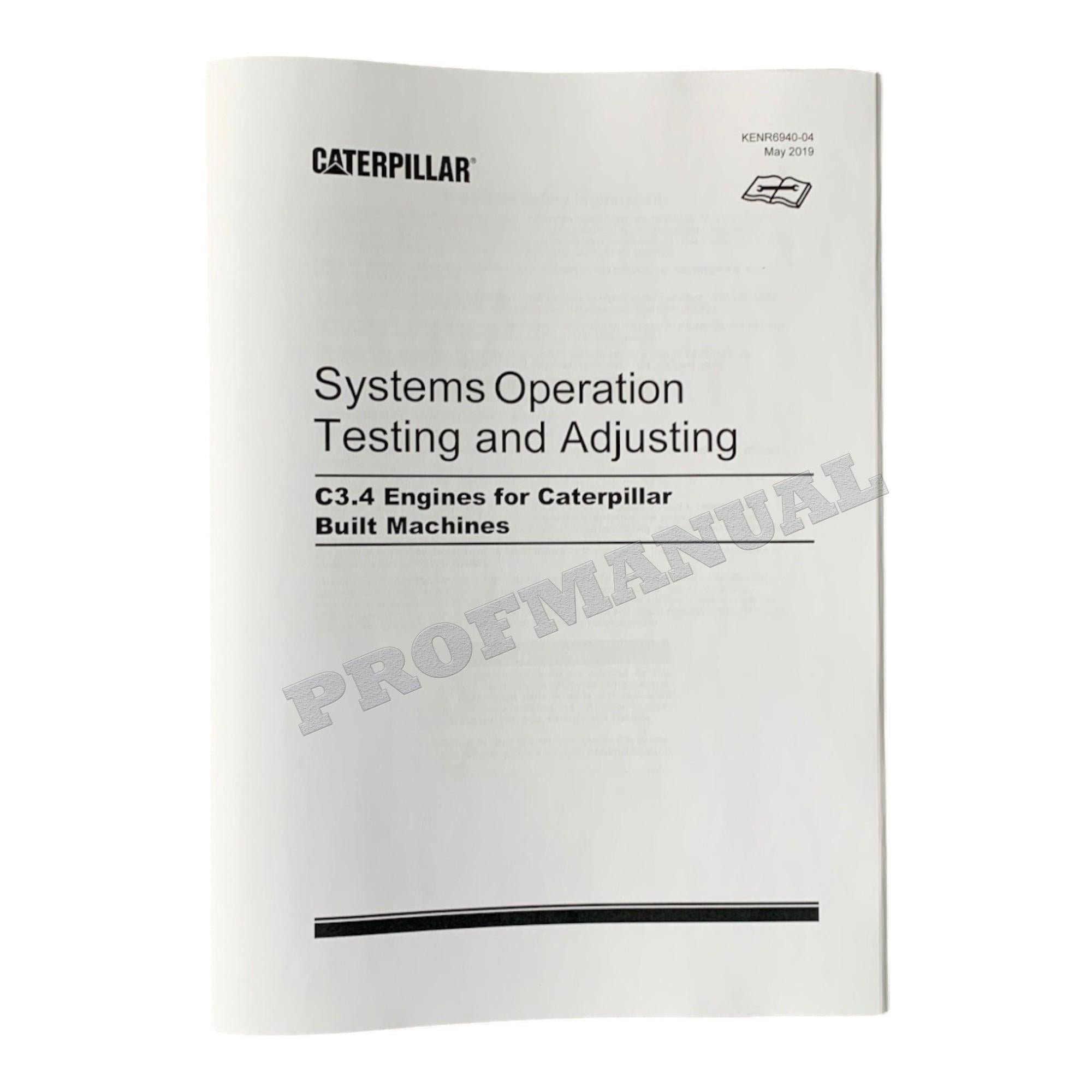 Caterpillar C3.4 3044C Engine Loader Disassem Assem Test Adjust Manual SET 7 BOOKS