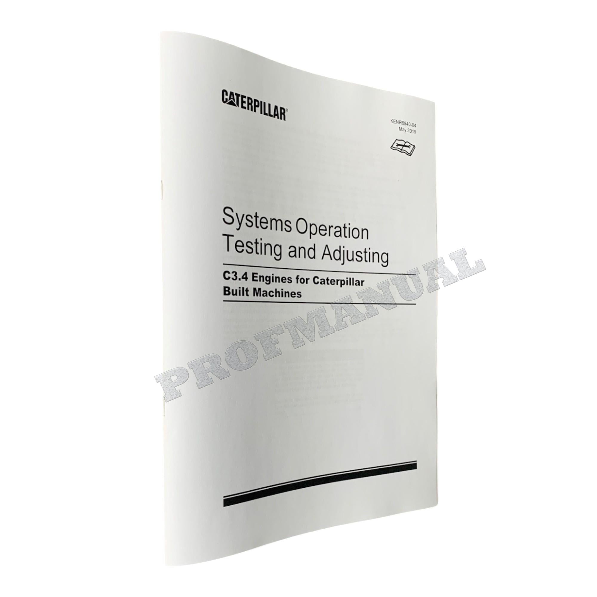 Caterpillar C3.4 3044C Engine Loader Disassem Assem Test Adjust Manual SET 7 BOOKS