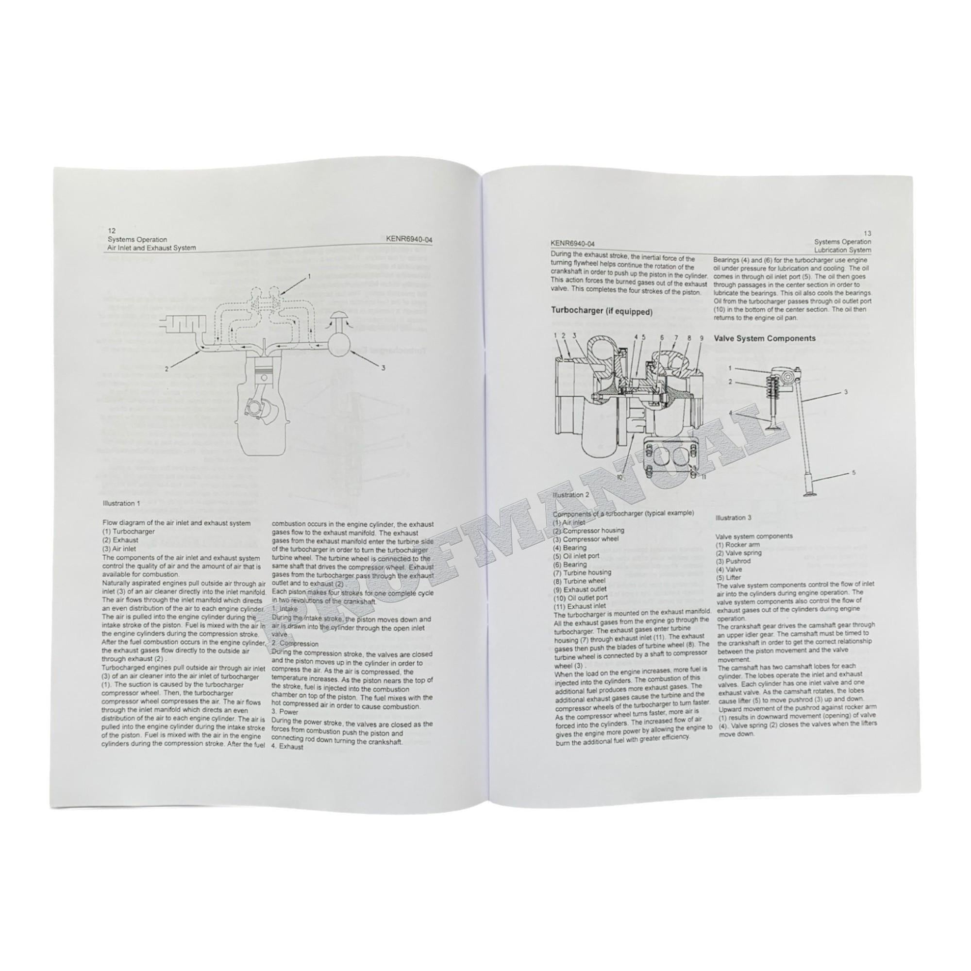 Caterpillar C3.4 3044C Engine Loader Disassem Assem Test Adjust Manual SET 7 BOOKS