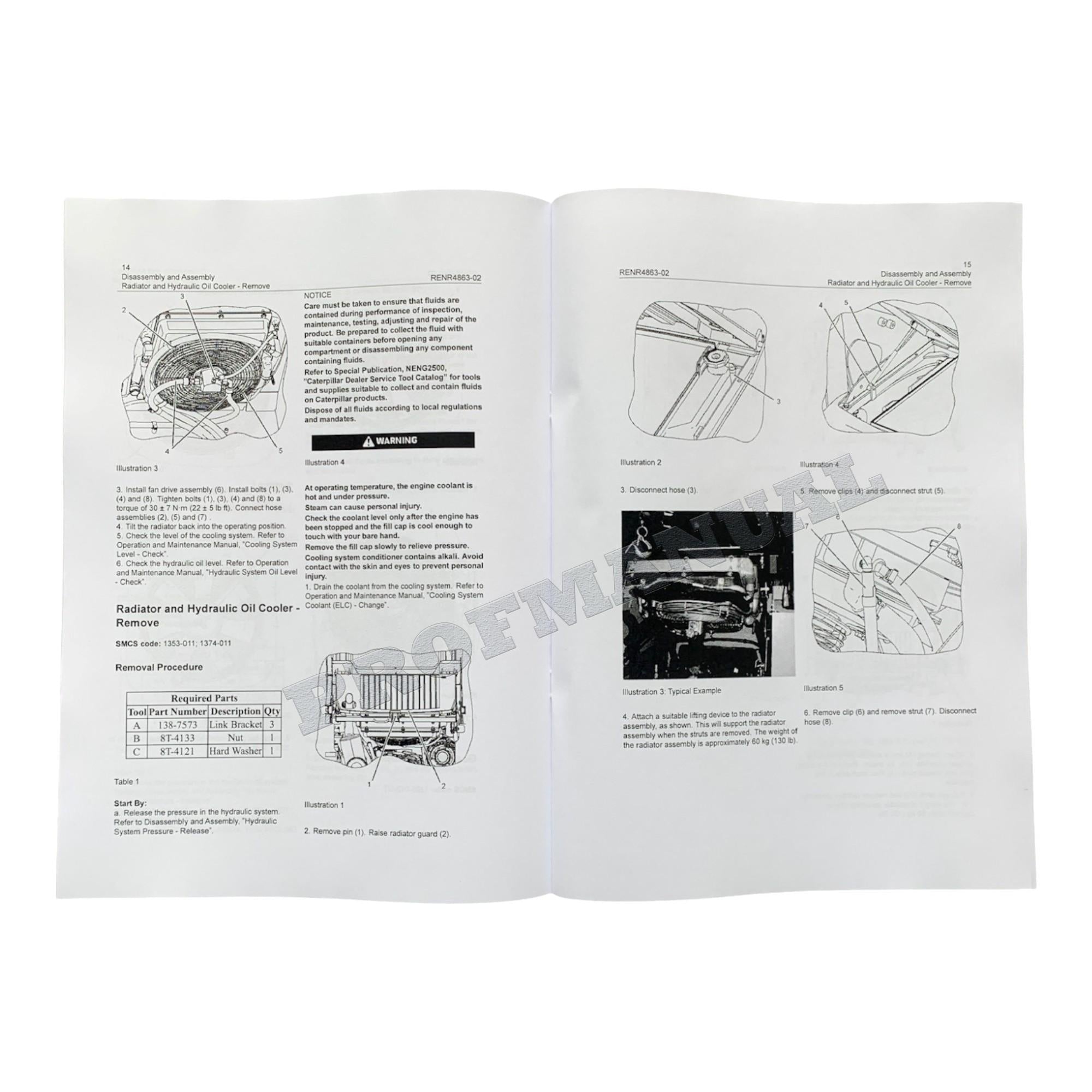 Caterpillar C3.4 3044C Engine Loader Disassem Assem Test Adjust Manual SET 7 BOOKS