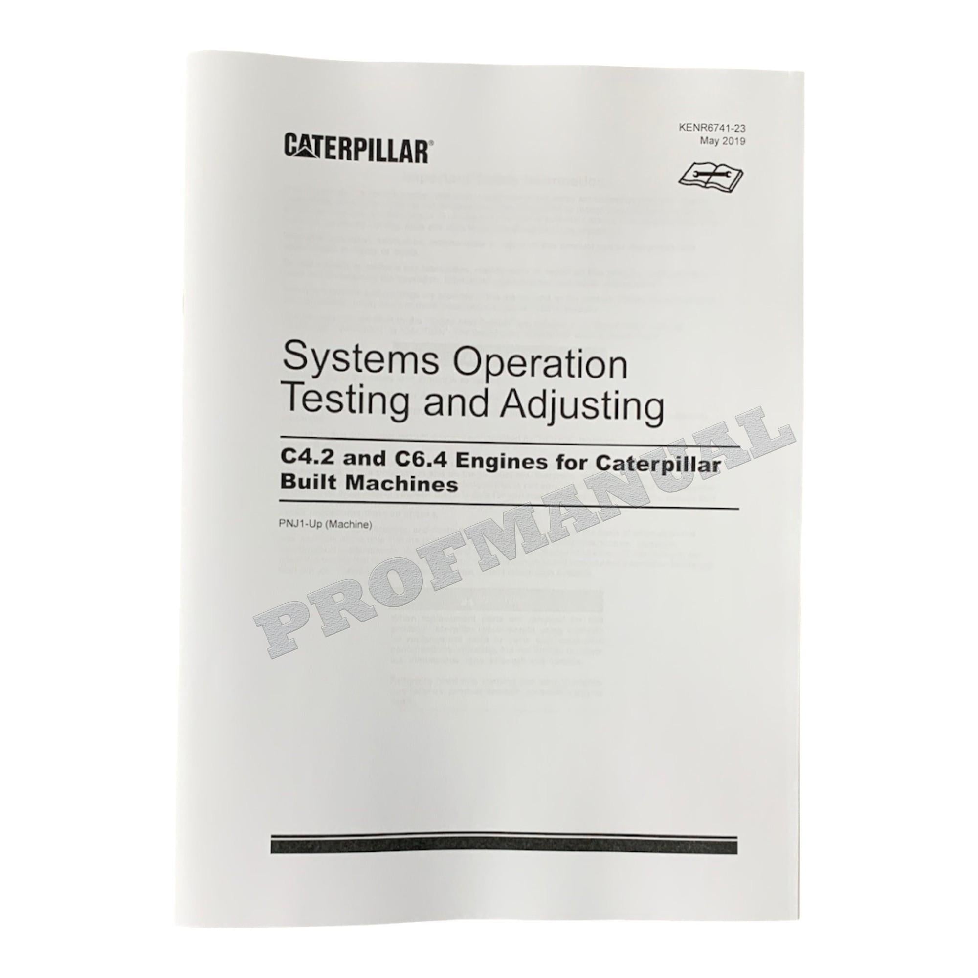 Caterpillar C4.2 C6.4 Engine Excavator Service Manual *Send serial number
