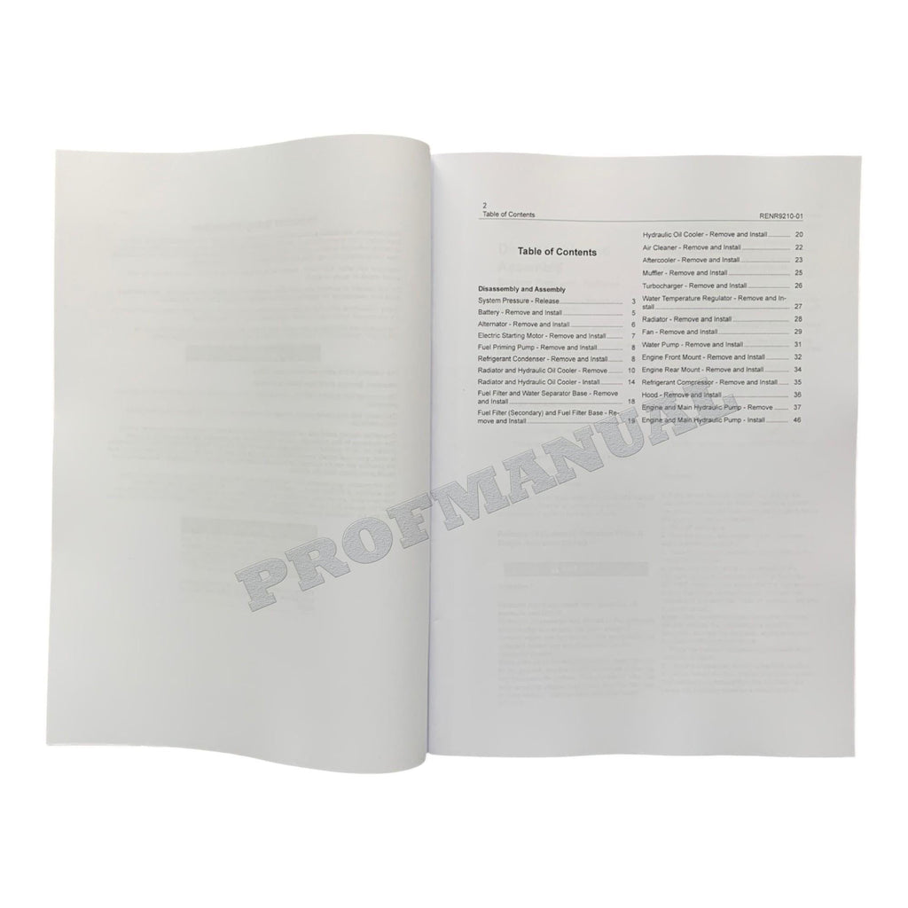Caterpillar 311D LRR Excavator Engine Supplement Disassembly Assembly Manual