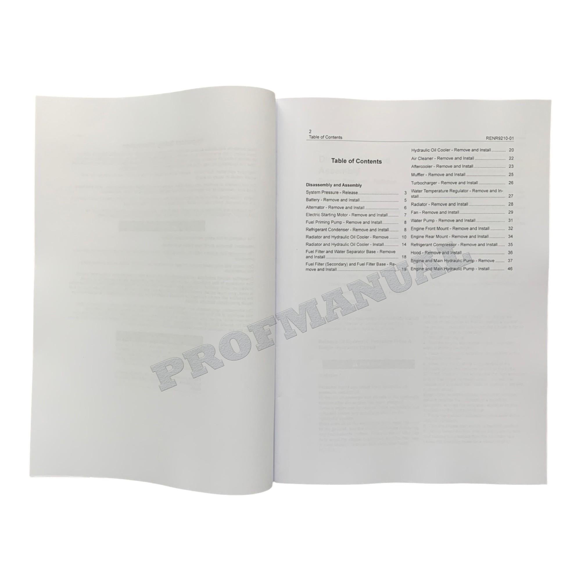 Caterpillar 311D LRR Excavator Engine Supplement Disassembly Assembly Manual