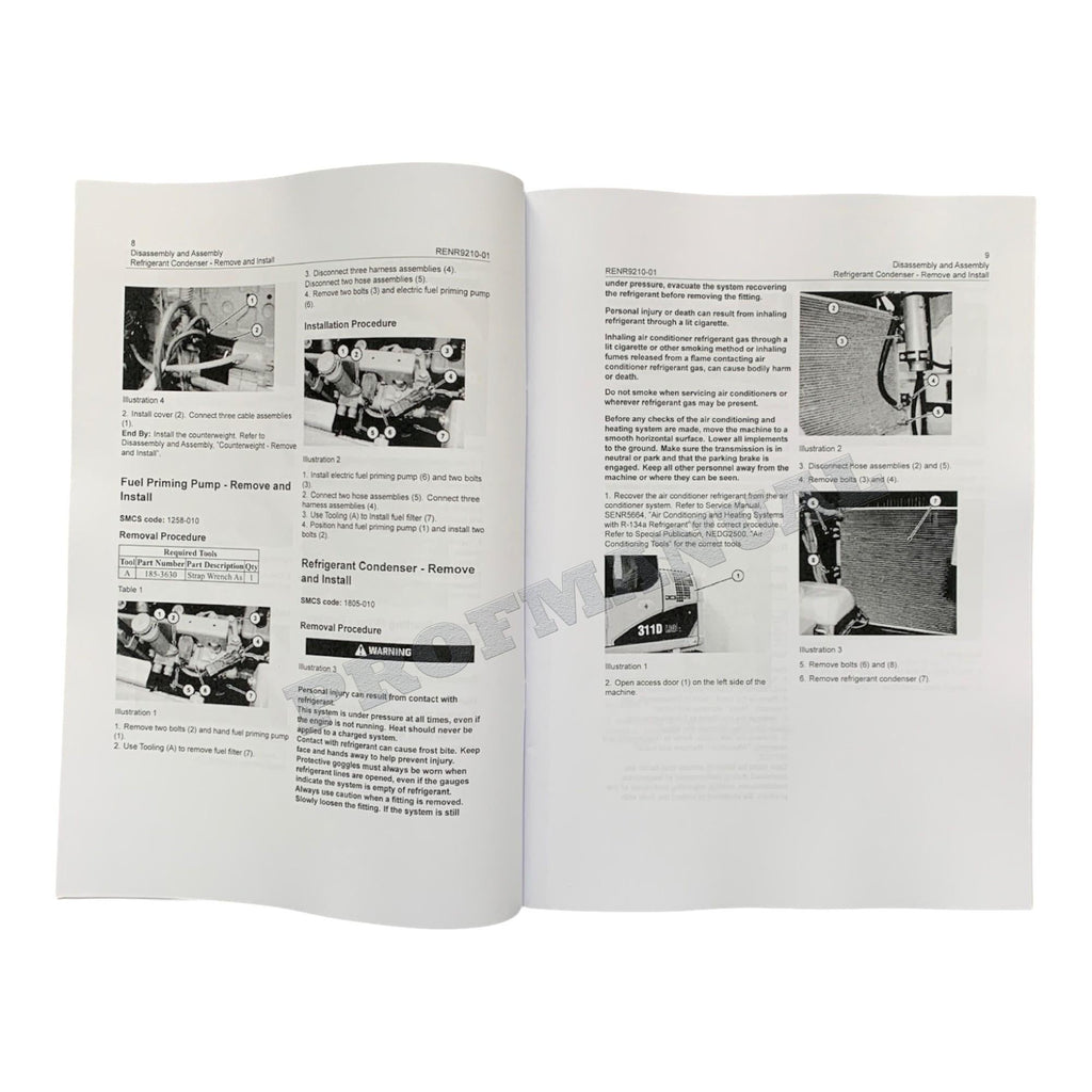 Caterpillar 311D LRR Excavator Engine Supplement Disassembly Assembly Manual