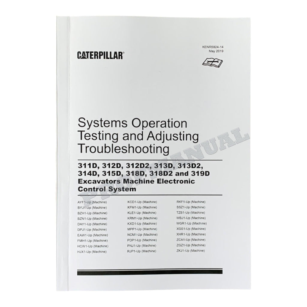 Manual de servicio completo de la excavadora Caterpillar 311D LRR *Enviar número de serie