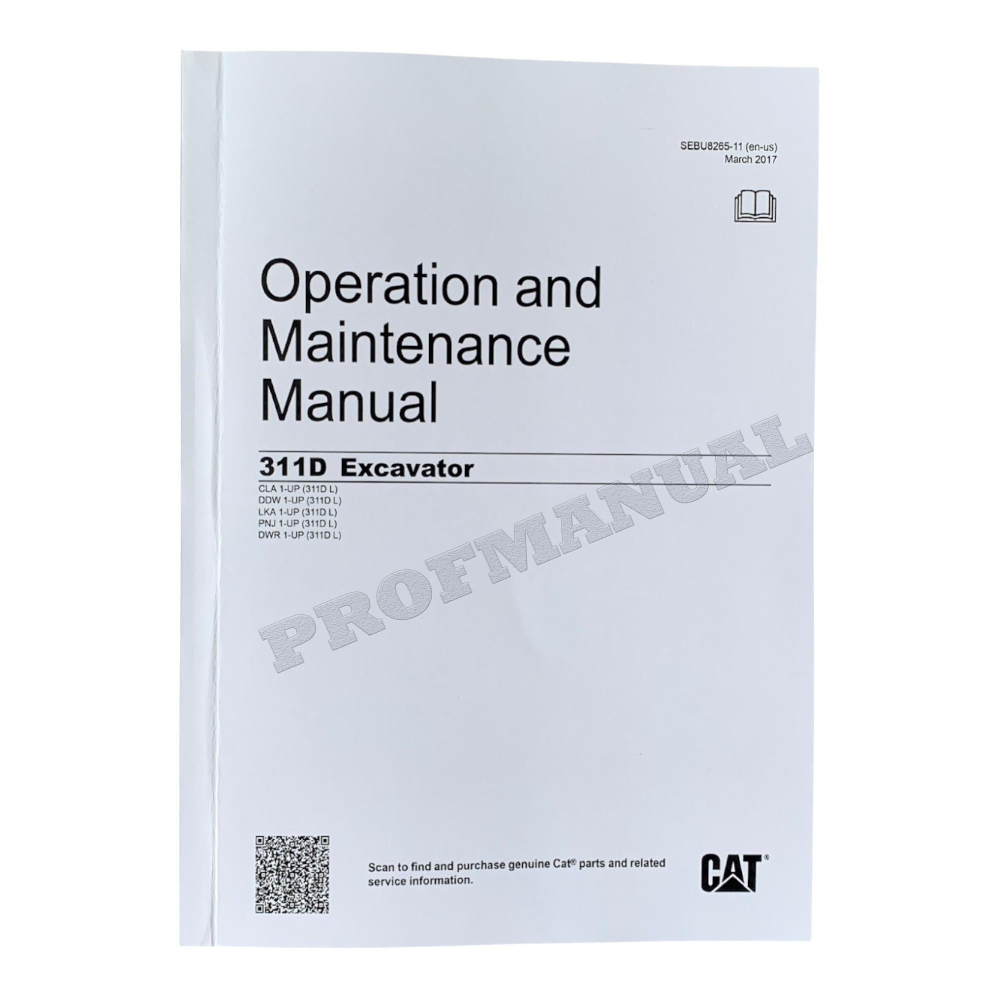 Manual de servicio completo de la excavadora Caterpillar 311D LRR *Enviar número de serie
