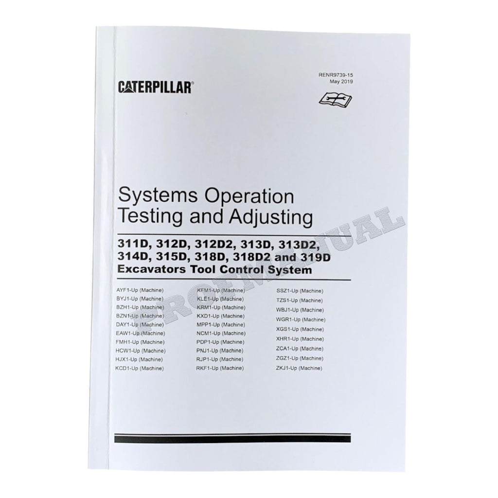 Manual de servicio completo de la excavadora Caterpillar 311D LRR *Enviar número de serie