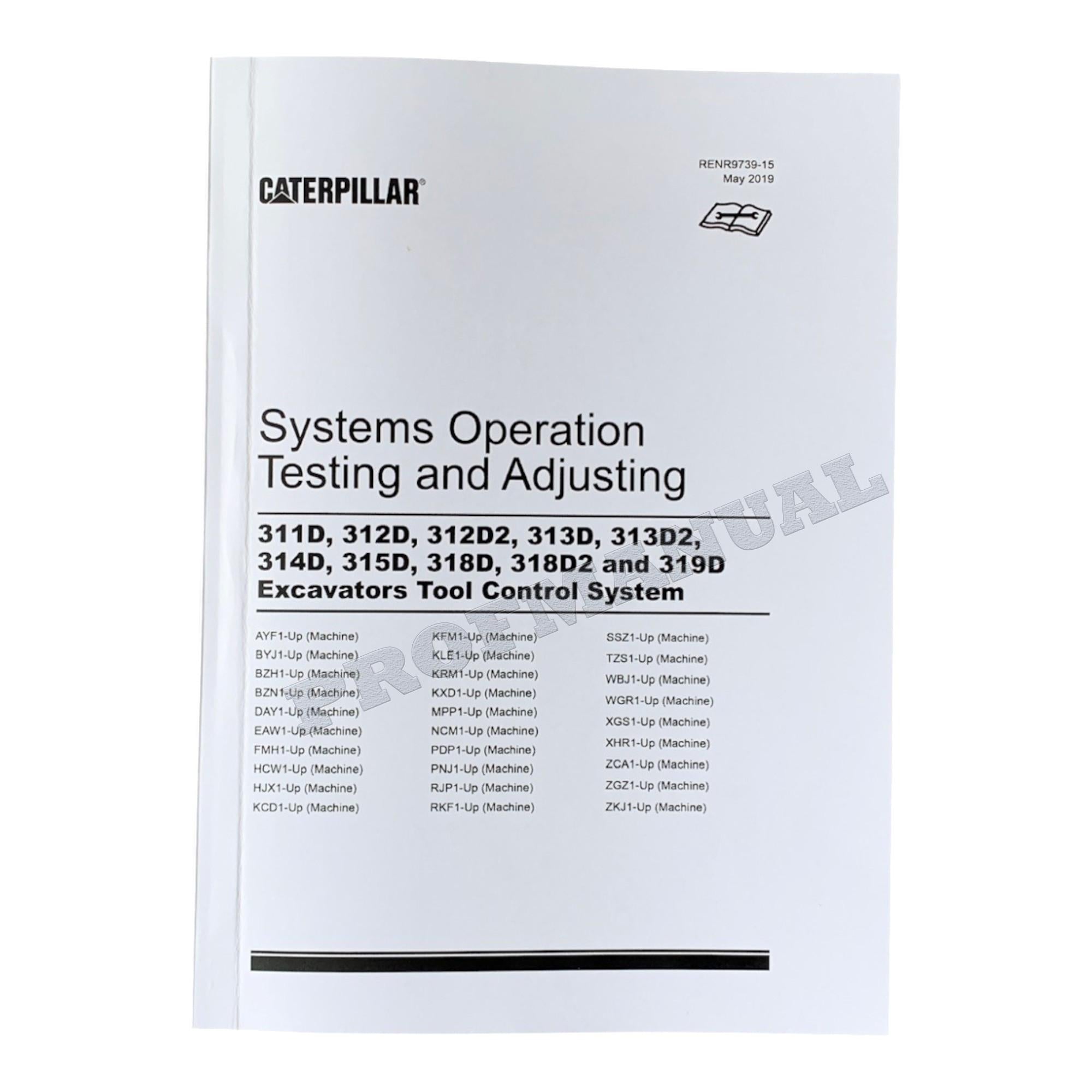 Manual de servicio completo de la excavadora Caterpillar 311D LRR *Enviar número de serie