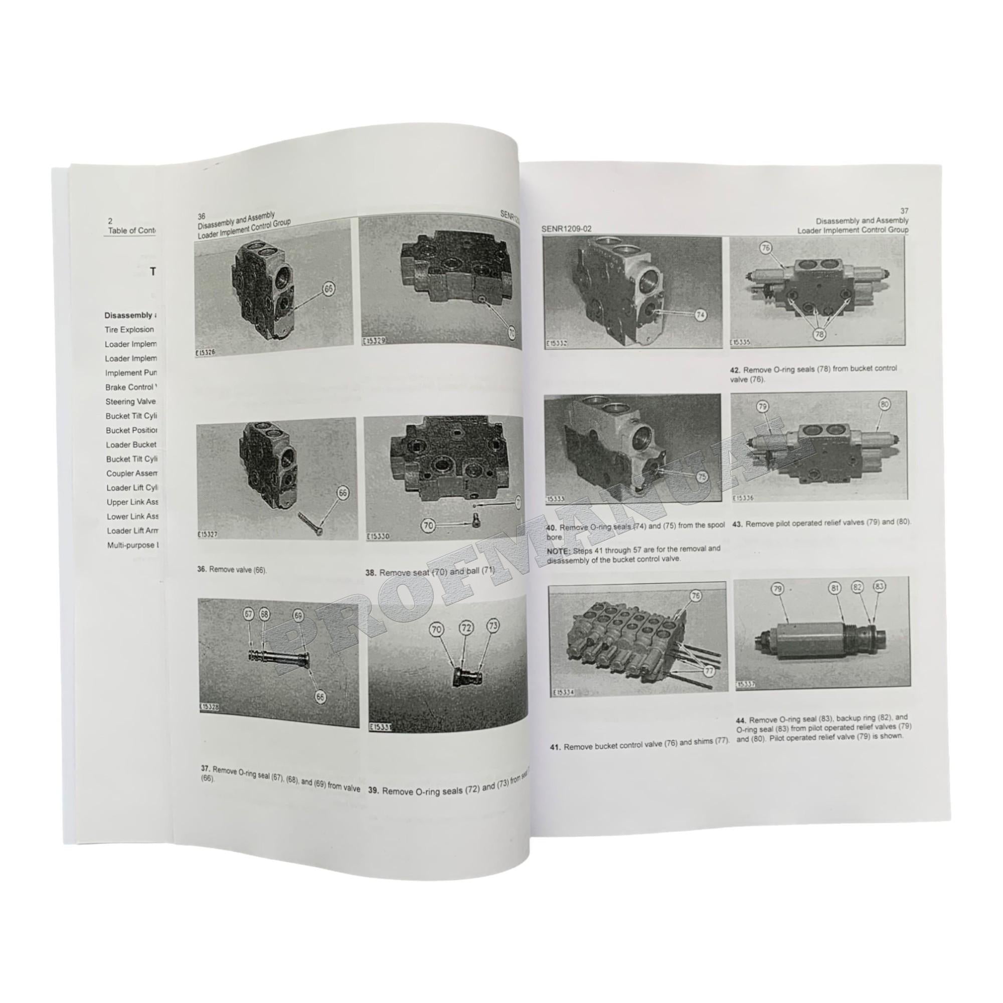 Caterpillar 416C 426C 428C 436C Backhoe Loader Hydraulic Steering Service Manual 4Books