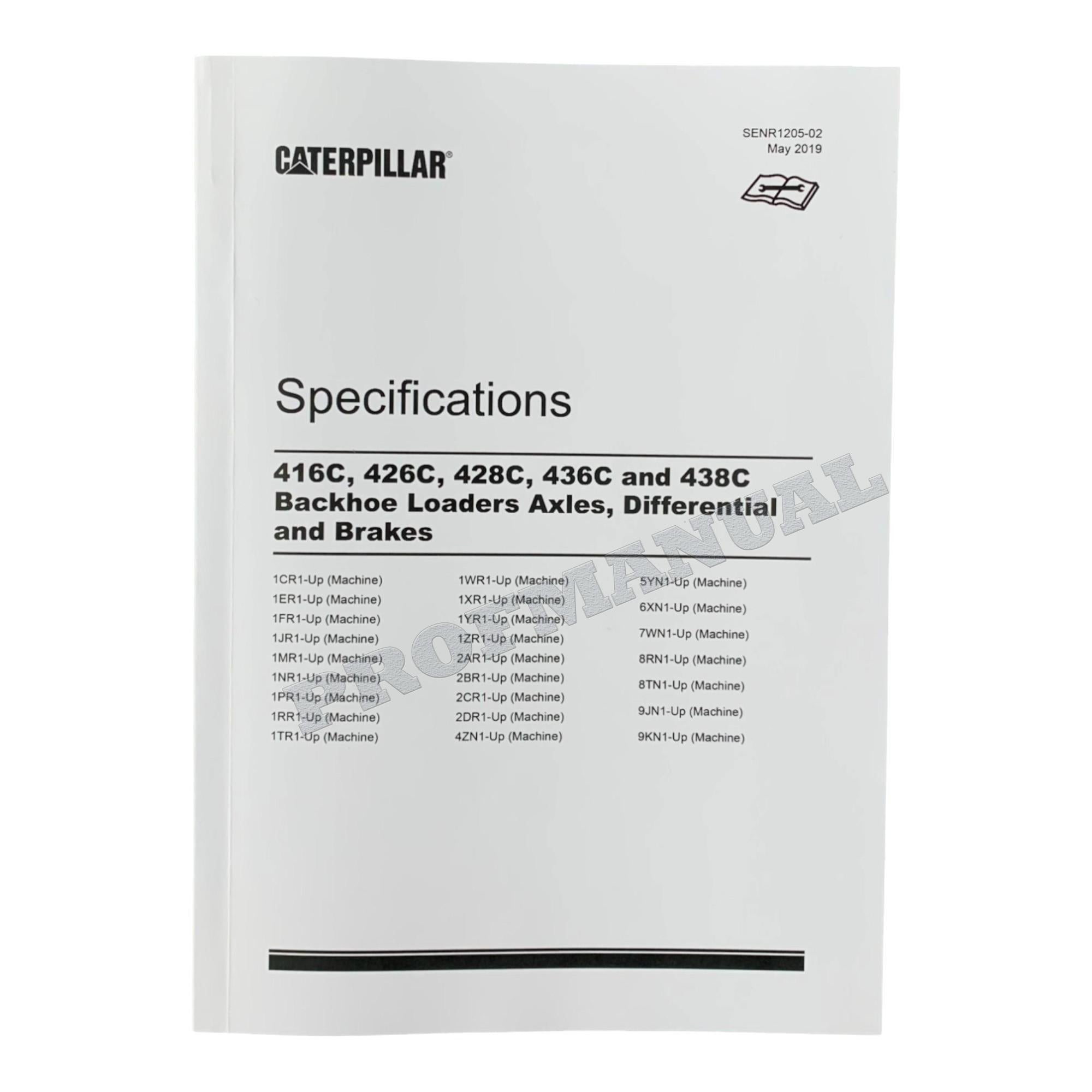 Manual de servicio completo de la retroexcavadora Caterpillar 416C, 426C, 436C, 428C y 438C (18 libros) *Enviar número de serie