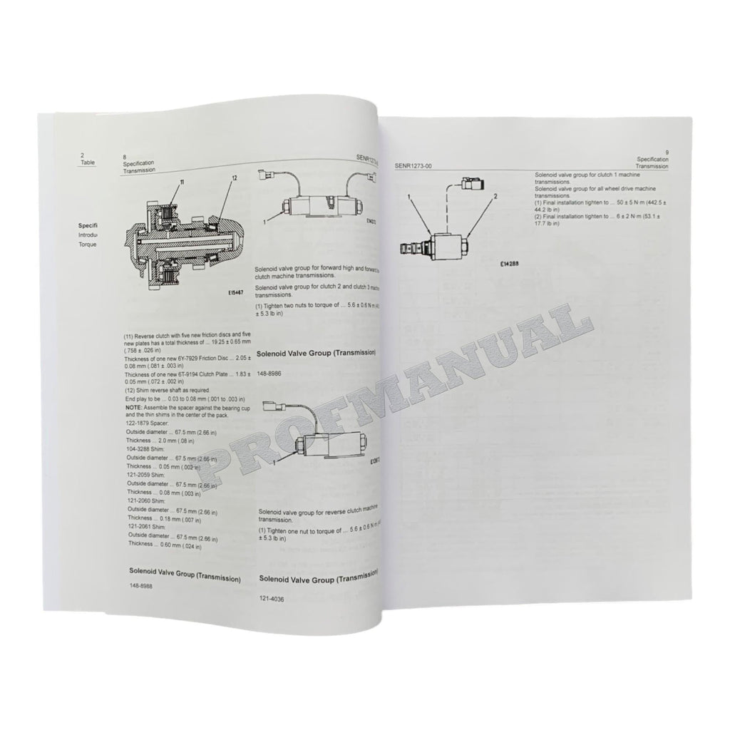 Caterpillar 416C 426C 428C 436C Backhoe Loader Power Train Service Manual 5books