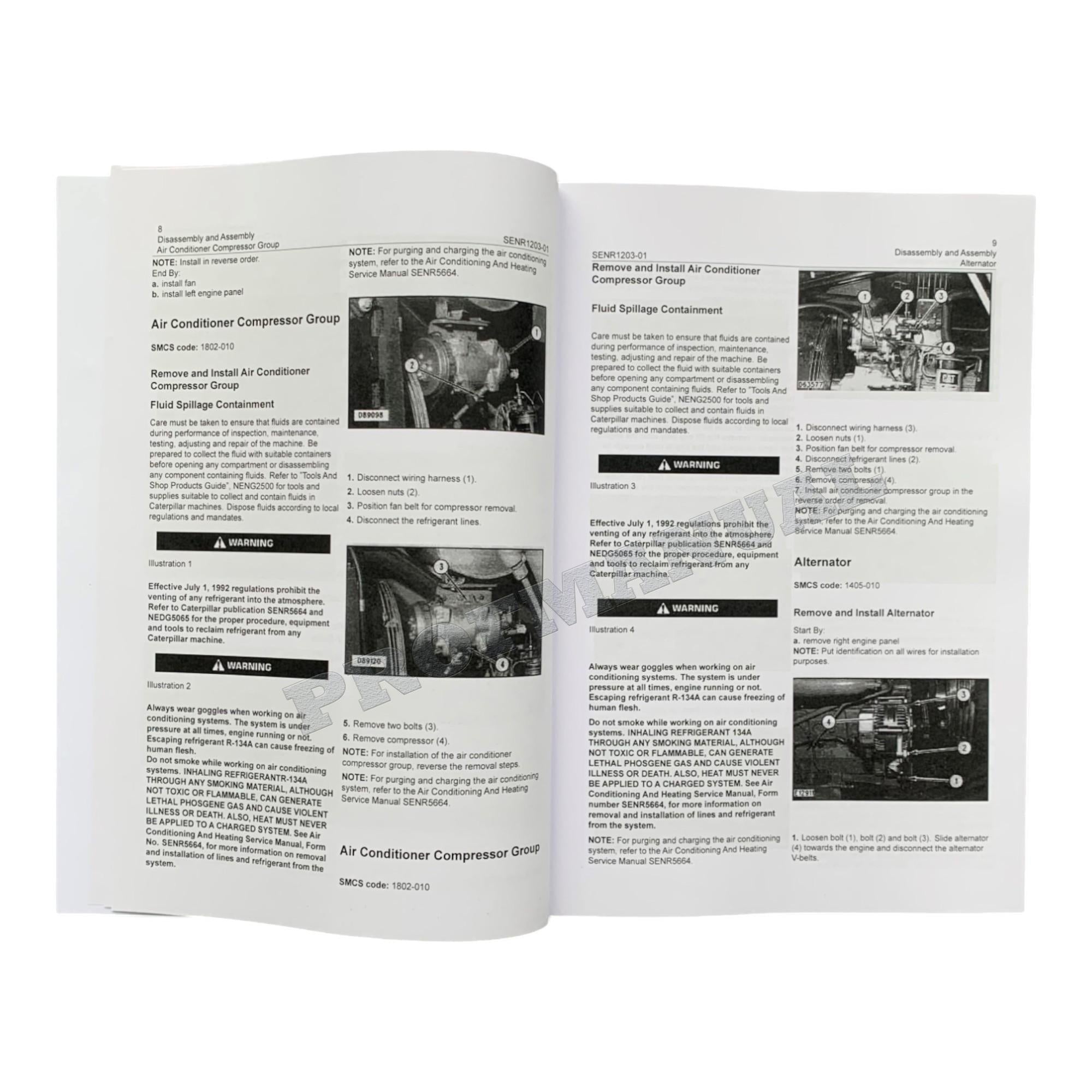 Manual de servicio de retroexcavadoras Caterpillar 3054 (4 libros)